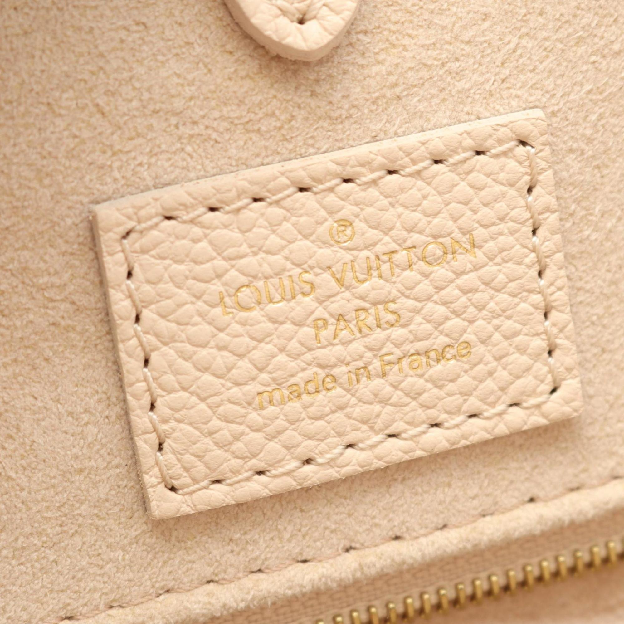 Louis Vuitton Beige Pink Rose Yellow Leather Handbag (Pre-Owned)