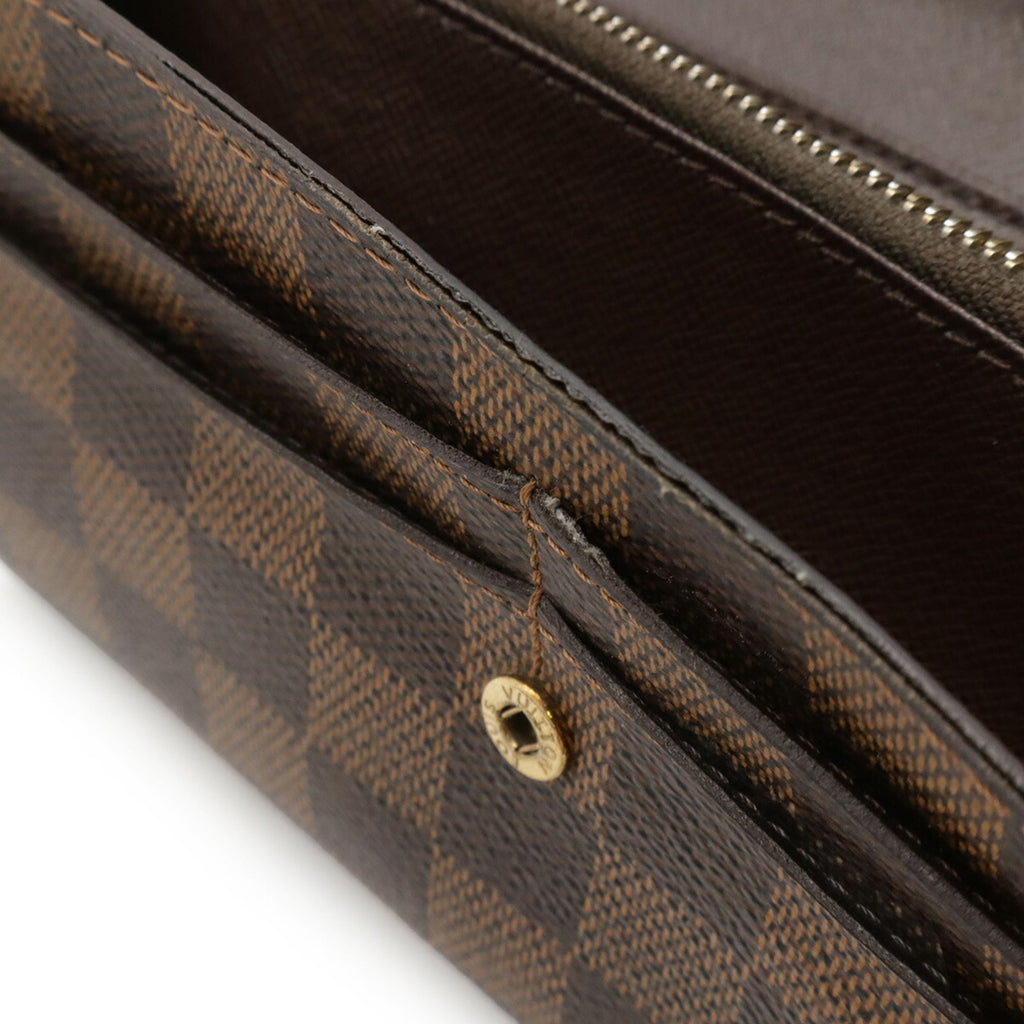 Louis Vuitton Brown Pvc Coated Canvas Damier Canvas Long Wallet (Bi-Fold) (Pre-Owned)