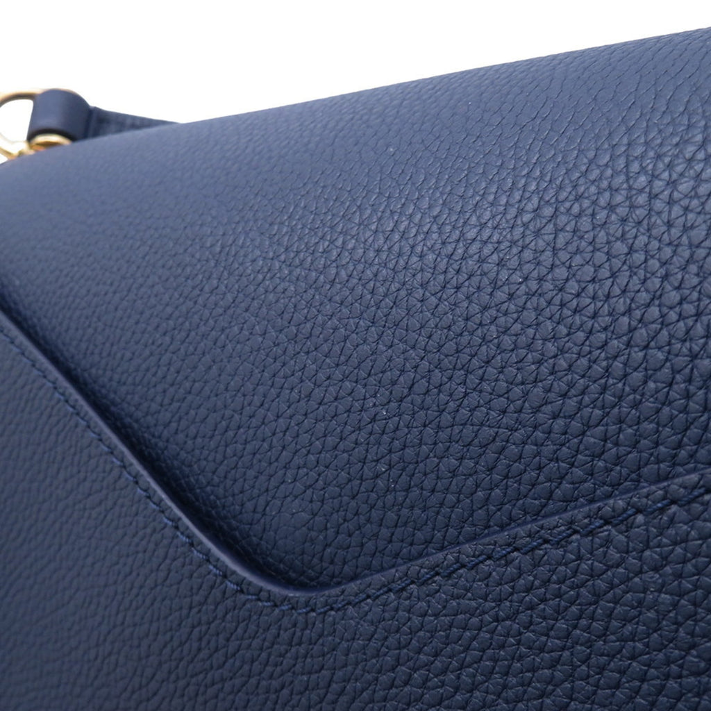 Louis Vuitton Monogram Navy Blue Leather Handbag (Pre-Owned)