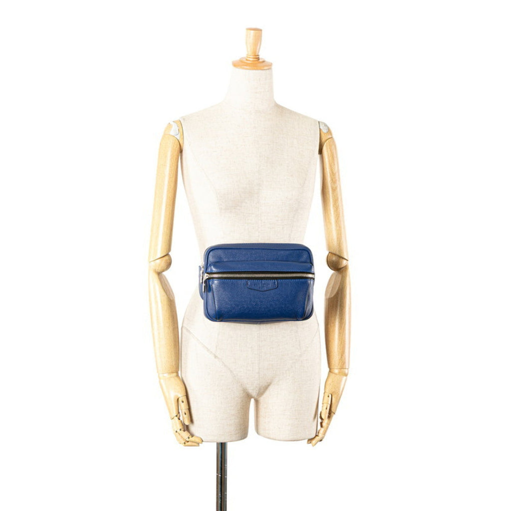 Louis Vuitton Black Blue Leather Sling Bag (Pre-Owned)