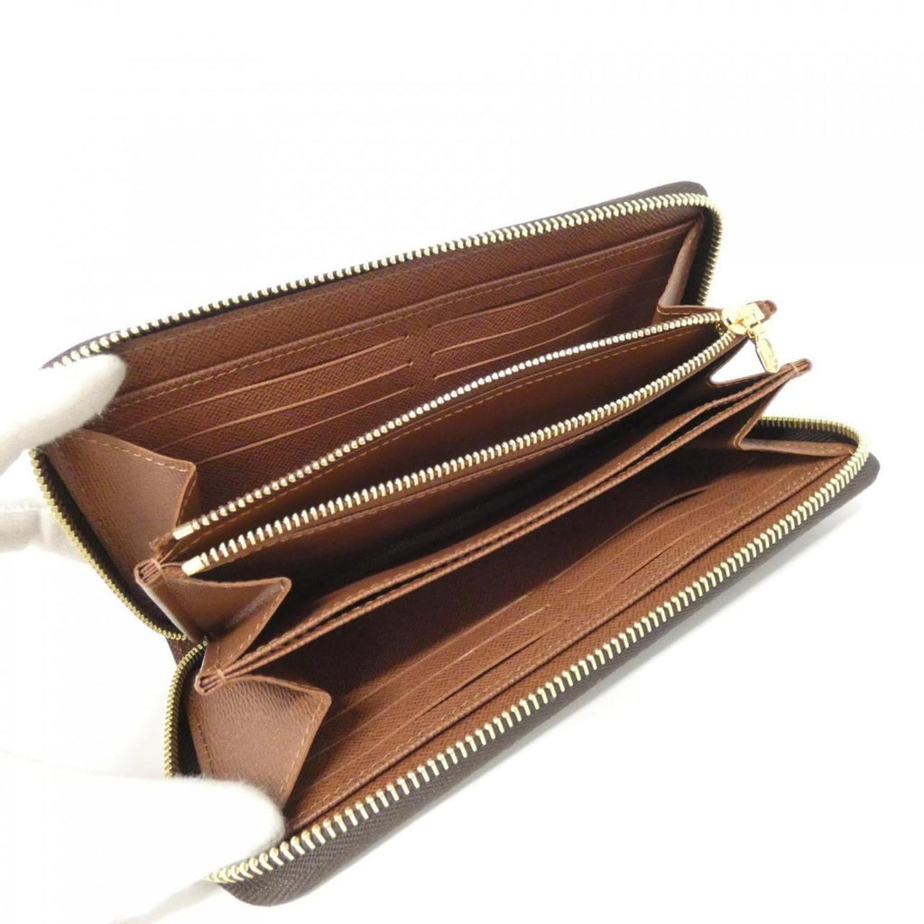 Louis Vuitton Marron Coated Canvas Long Wallet (Bi-Fold) (Pre-Owned)