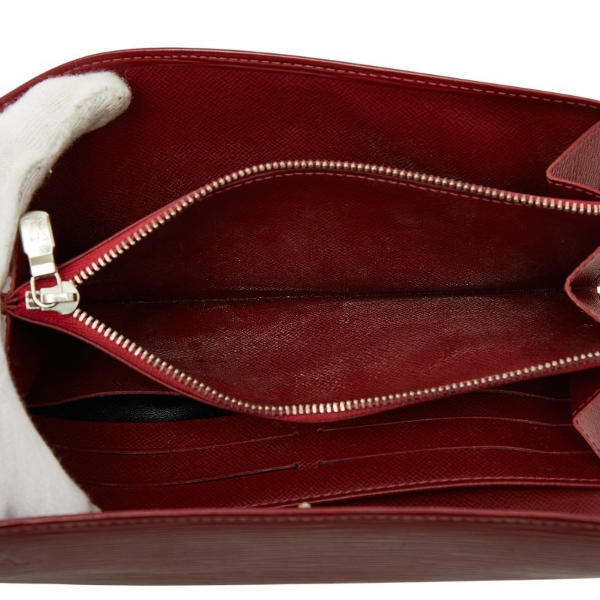 Louis Vuitton Red Color Cuir Ombre Leather Wallet (Bi-Fold) (Pre-Owned)