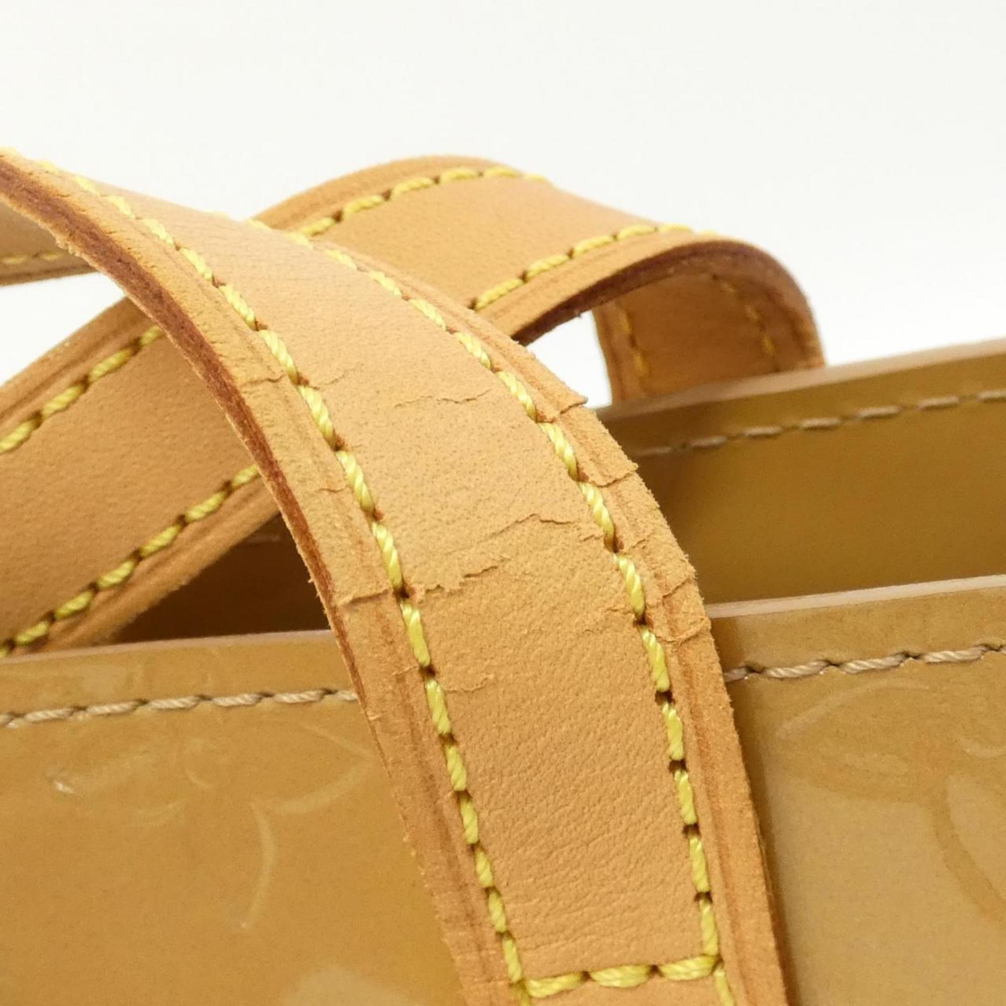 Louis Vuitton Gold Brown Leather Handbag (Pre-Owned)