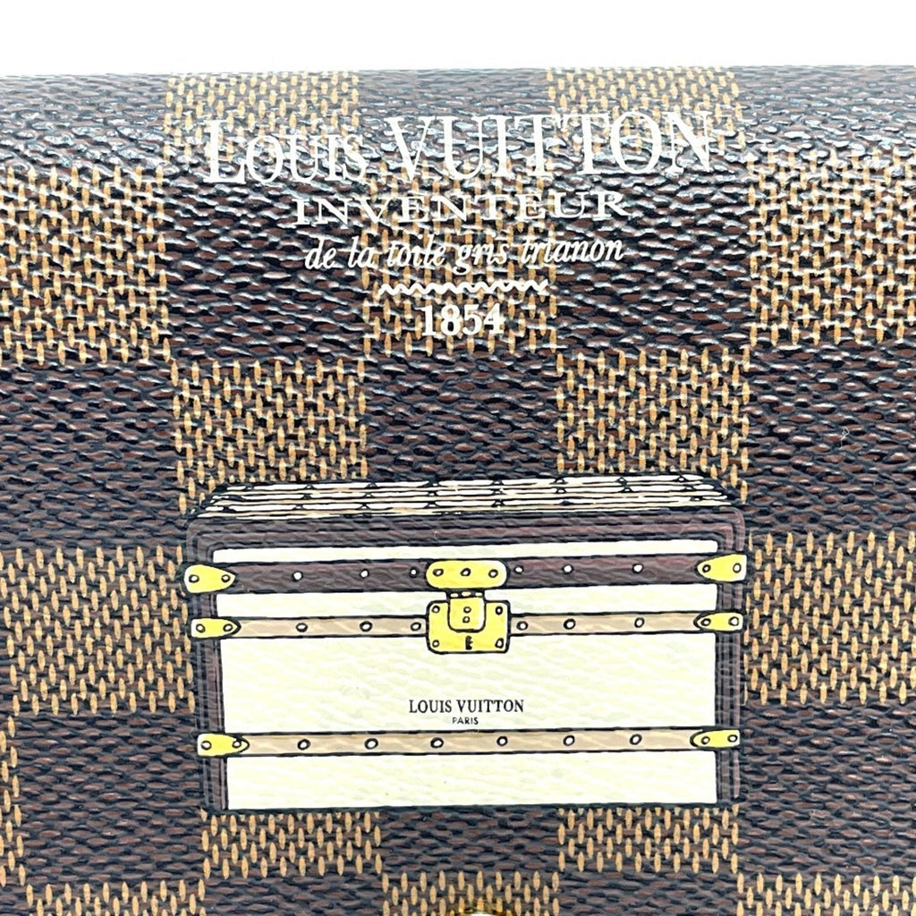Louis Vuitton Damier Brown Damier Canvas Ebene Damier Canvas Long Wallet (Bi-Fold) (Pre-Owned)