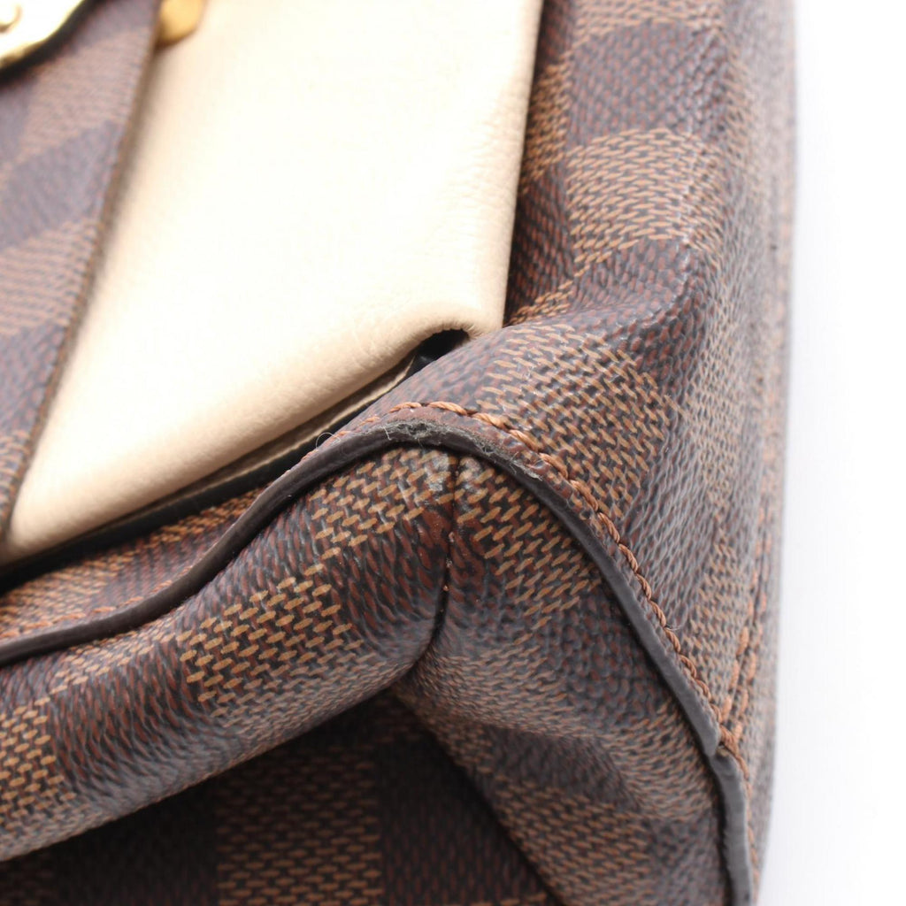 Louis Vuitton Black Brown Damier Canvas Ivory Coated Canvas Shoulder Bag (Pre-Owned)