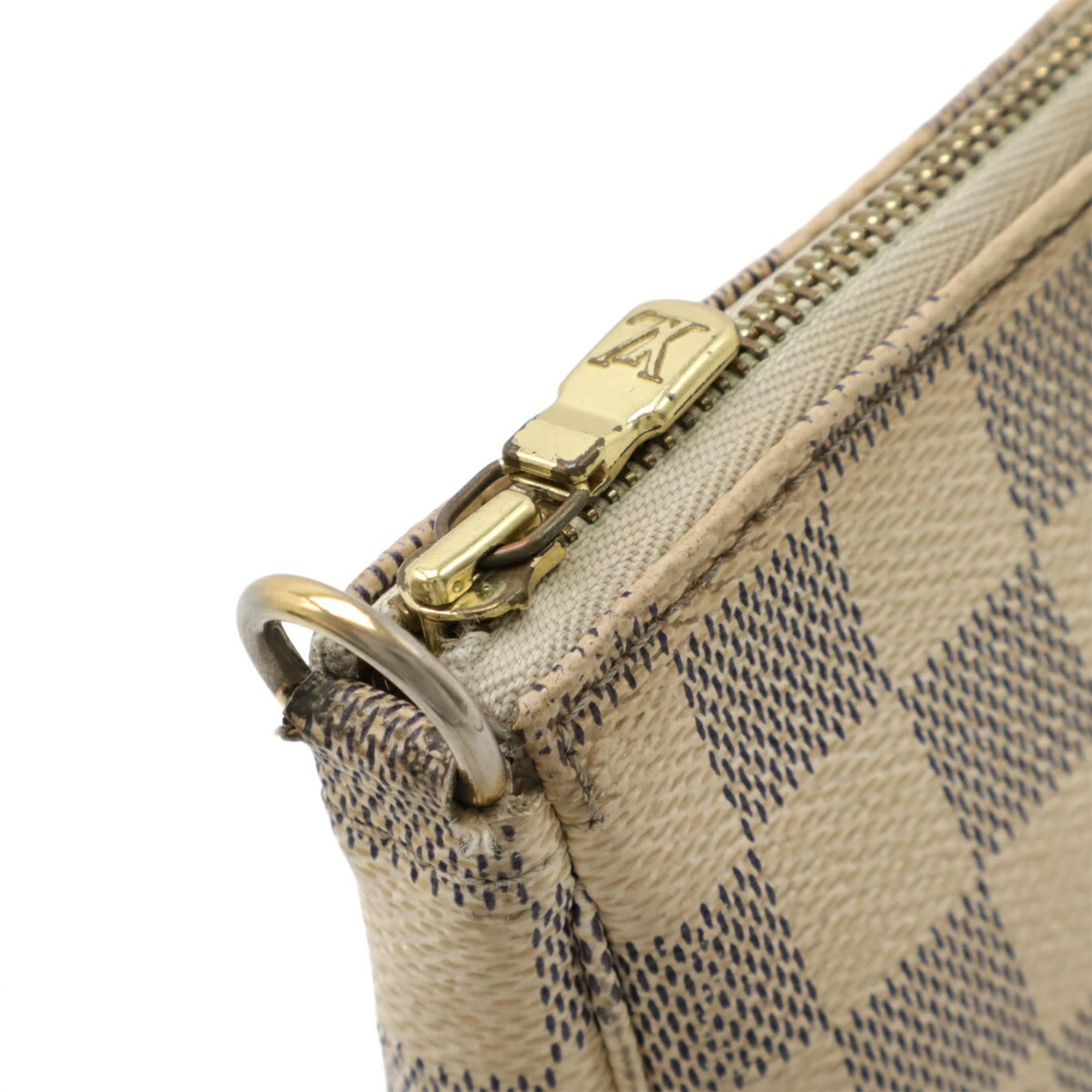 Louis Vuitton Black Damier Azur Ivory Damier Azur Pochette Pouch (Pre-Owned)
