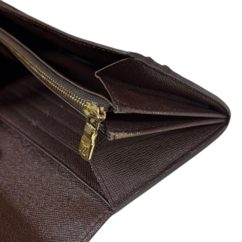 Louis Vuitton Brown Damier Canvas Long Wallet (Tri-Fold) (Pre-Owned)