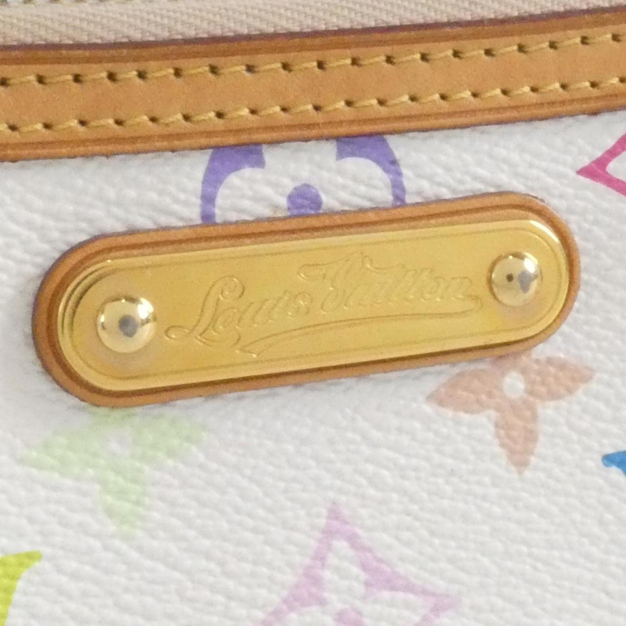 Louis Vuitton White Coated Canvas Pochette Pouch (Pre-Owned)