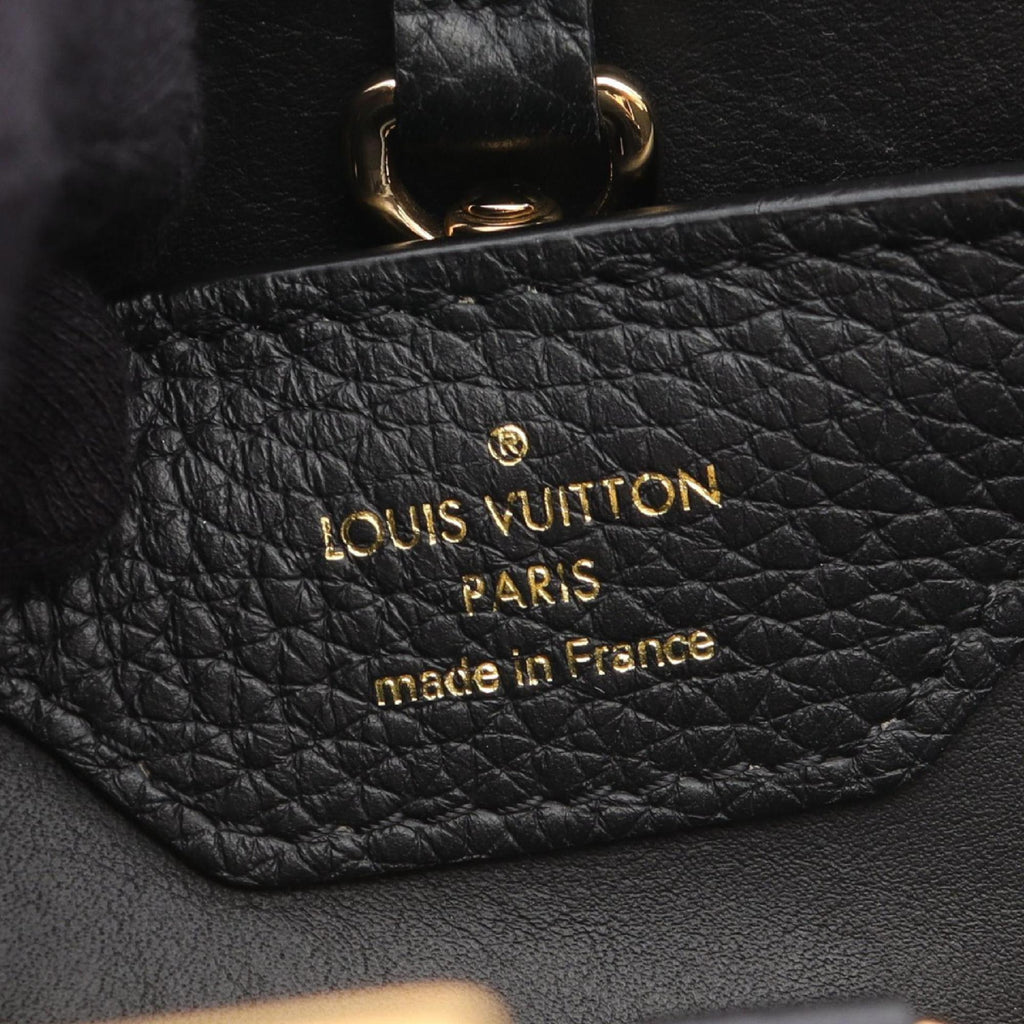 Louis Vuitton Black Leather Handbag (Pre-Owned)