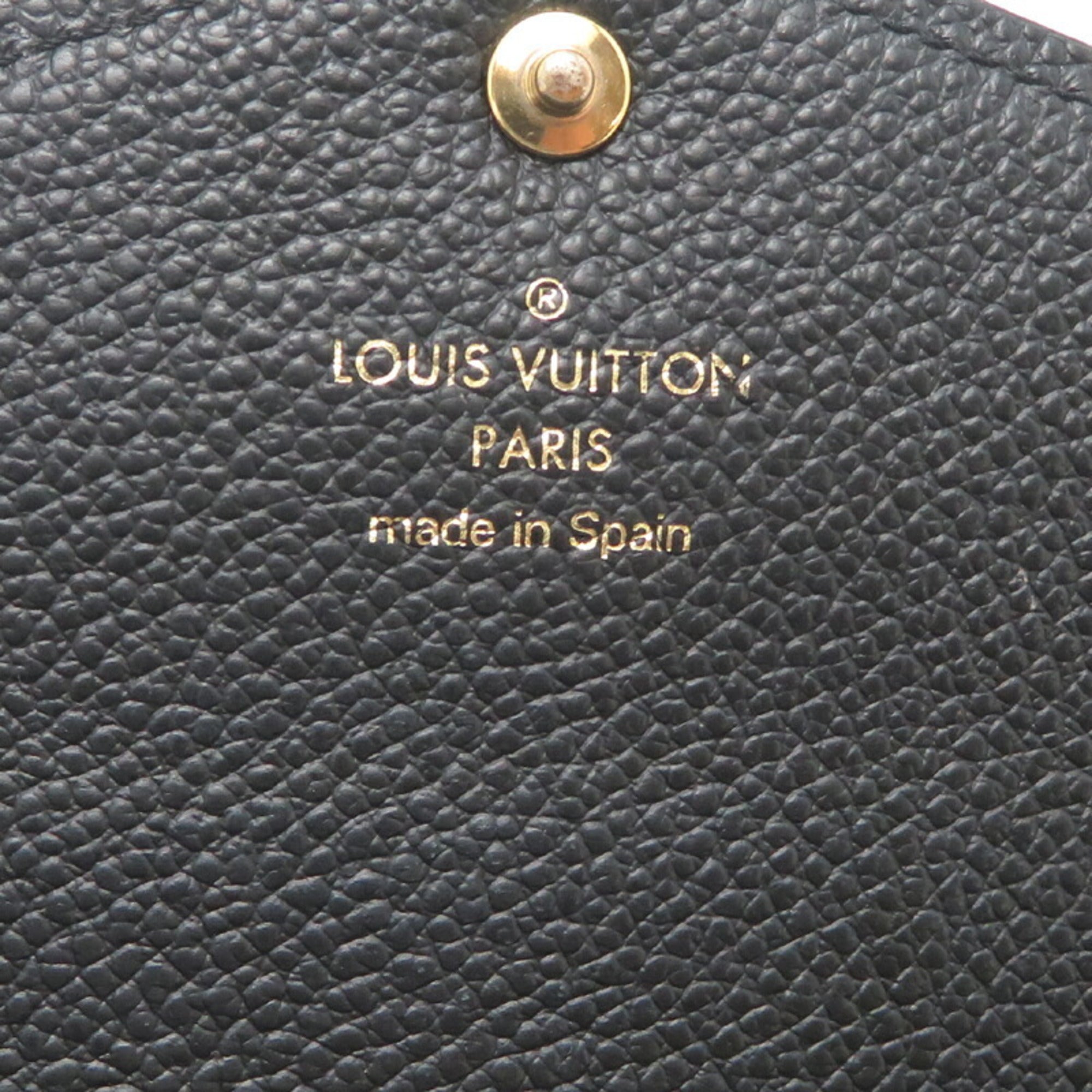 Louis Vuitton Beige Black Monogram Empreinte Long Wallet (Tri-Fold) (Pre-Owned)