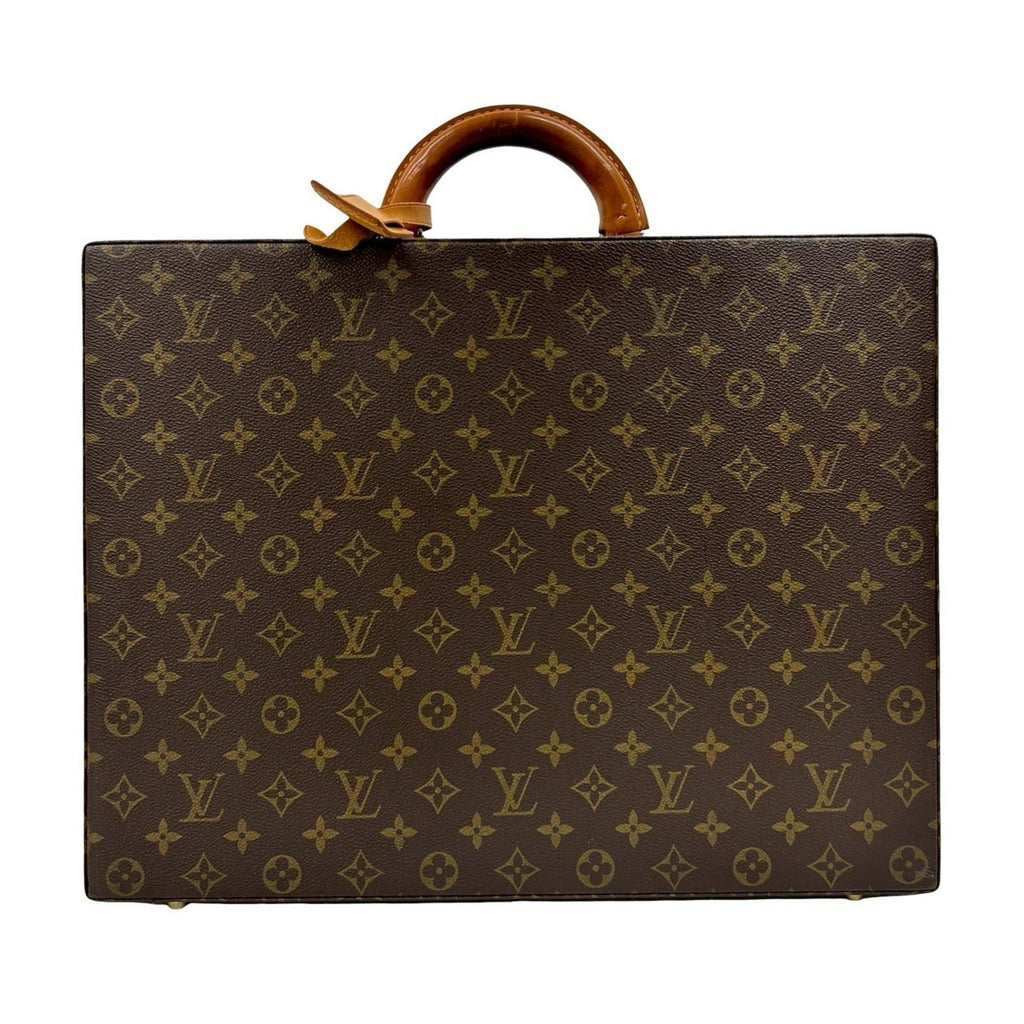 Louis Vuitton Brown Leather Pvc Briefcase (Pre-Owned)