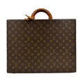 Louis Vuitton Brown Leather Pvc Briefcase (Pre-Owned)