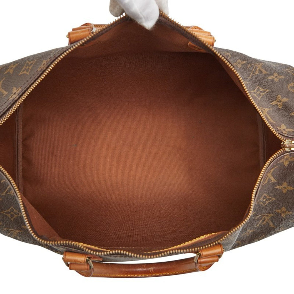Louis Vuitton Brown Dark Brown Pvc Leather Boston Bag Handbag (Pre-Owned)
