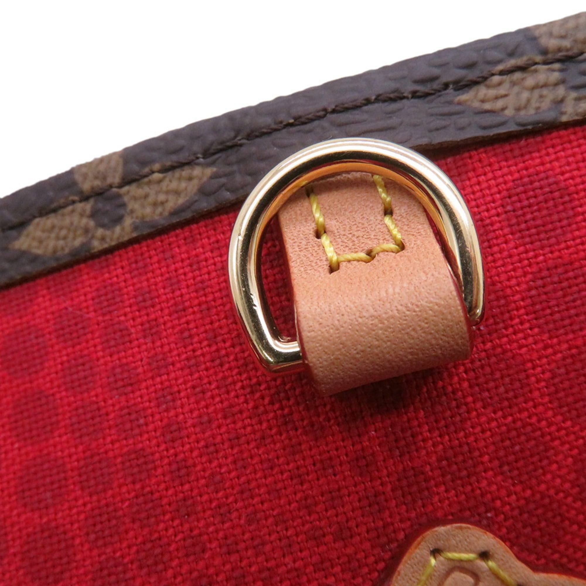 Louis Vuitton Monogram Red Color Monogram Tote Bag (Pre-Owned)