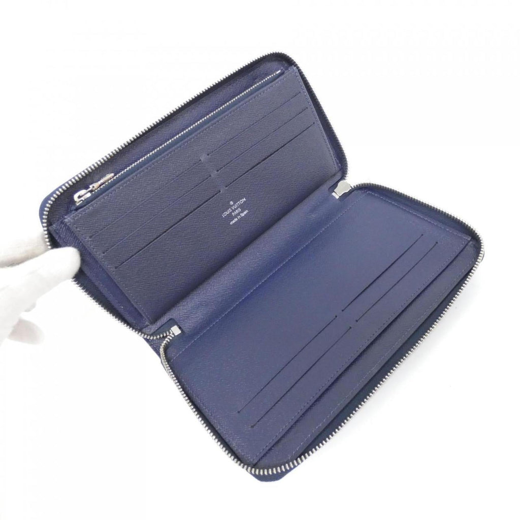 Louis Vuitton Navy Leather Long Wallet (Bi-Fold) (Pre-Owned)