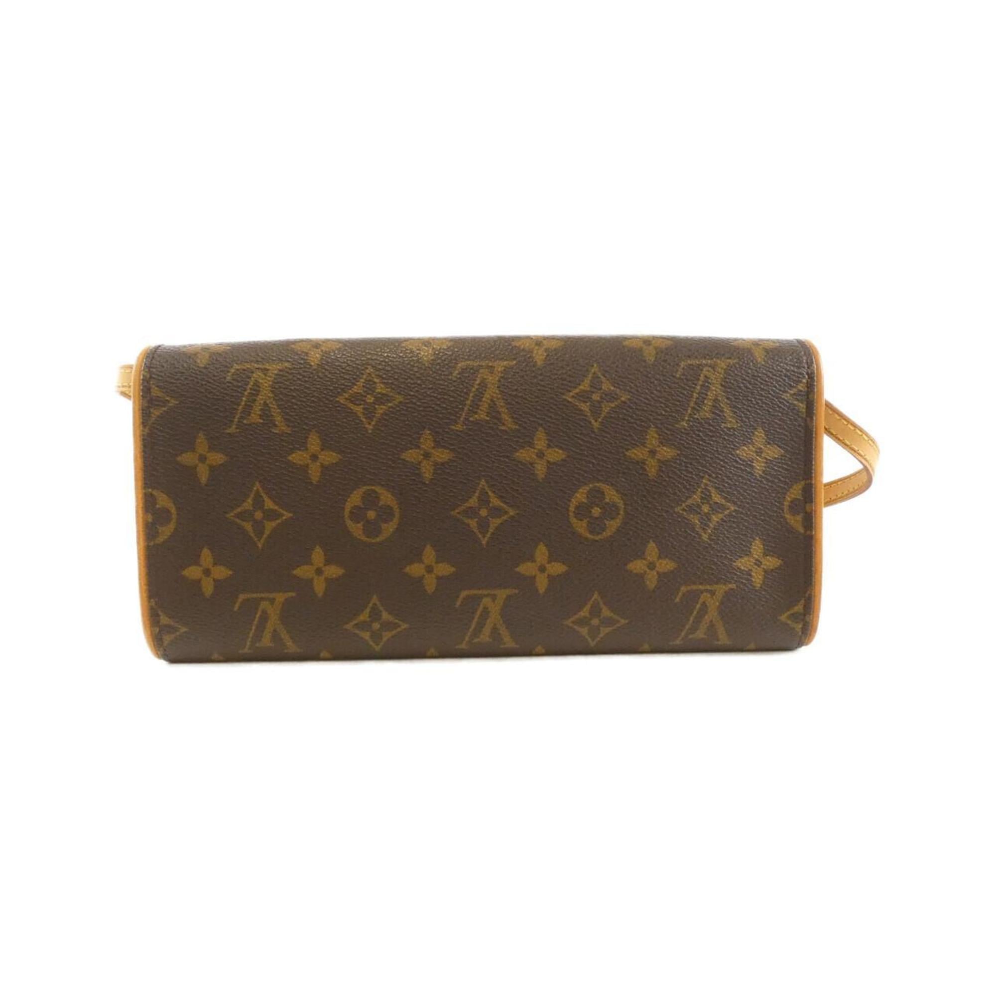 Louis Vuitton Brown Coated Canvas Pochette Shoulder Bag (Pre-Owned)