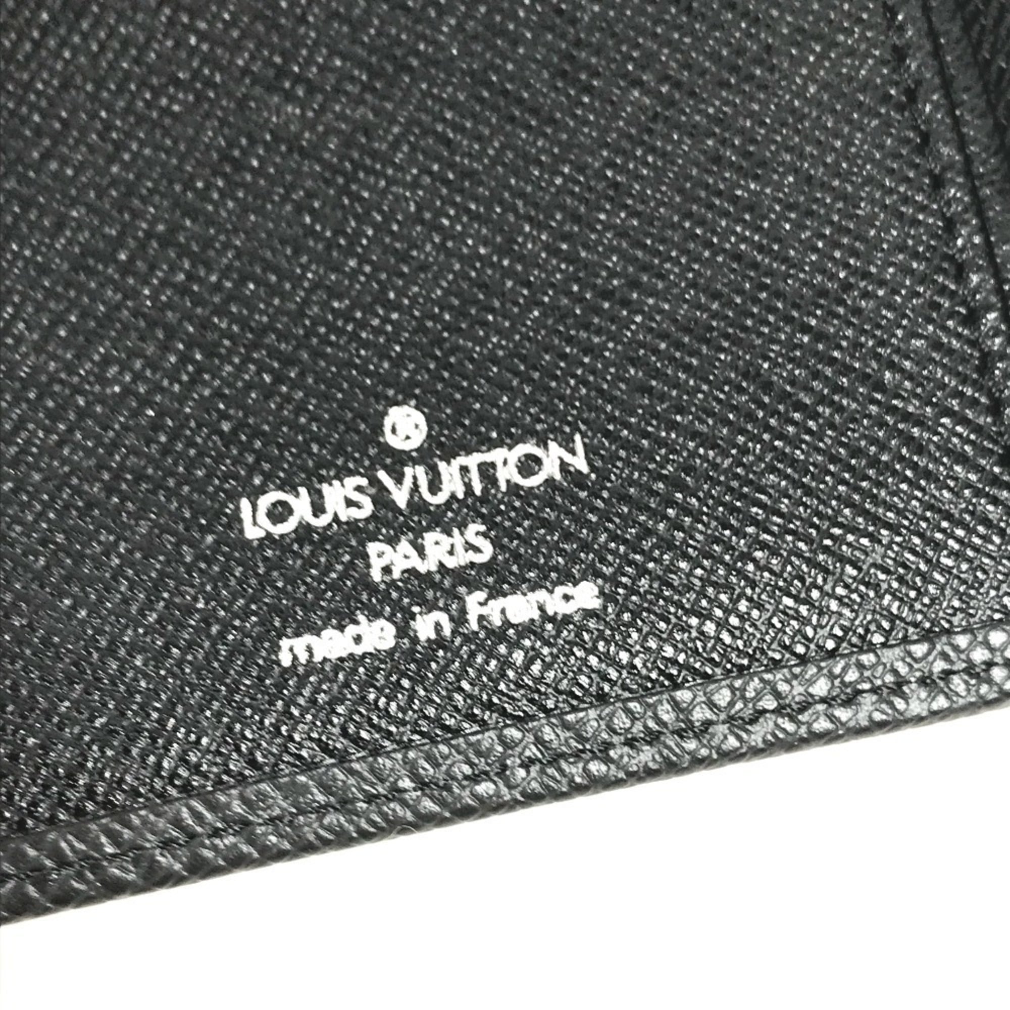 Louis Vuitton Taiga Ardoise Black Taiga Leather Long Wallet (Bi-Fold) (Pre-Owned)