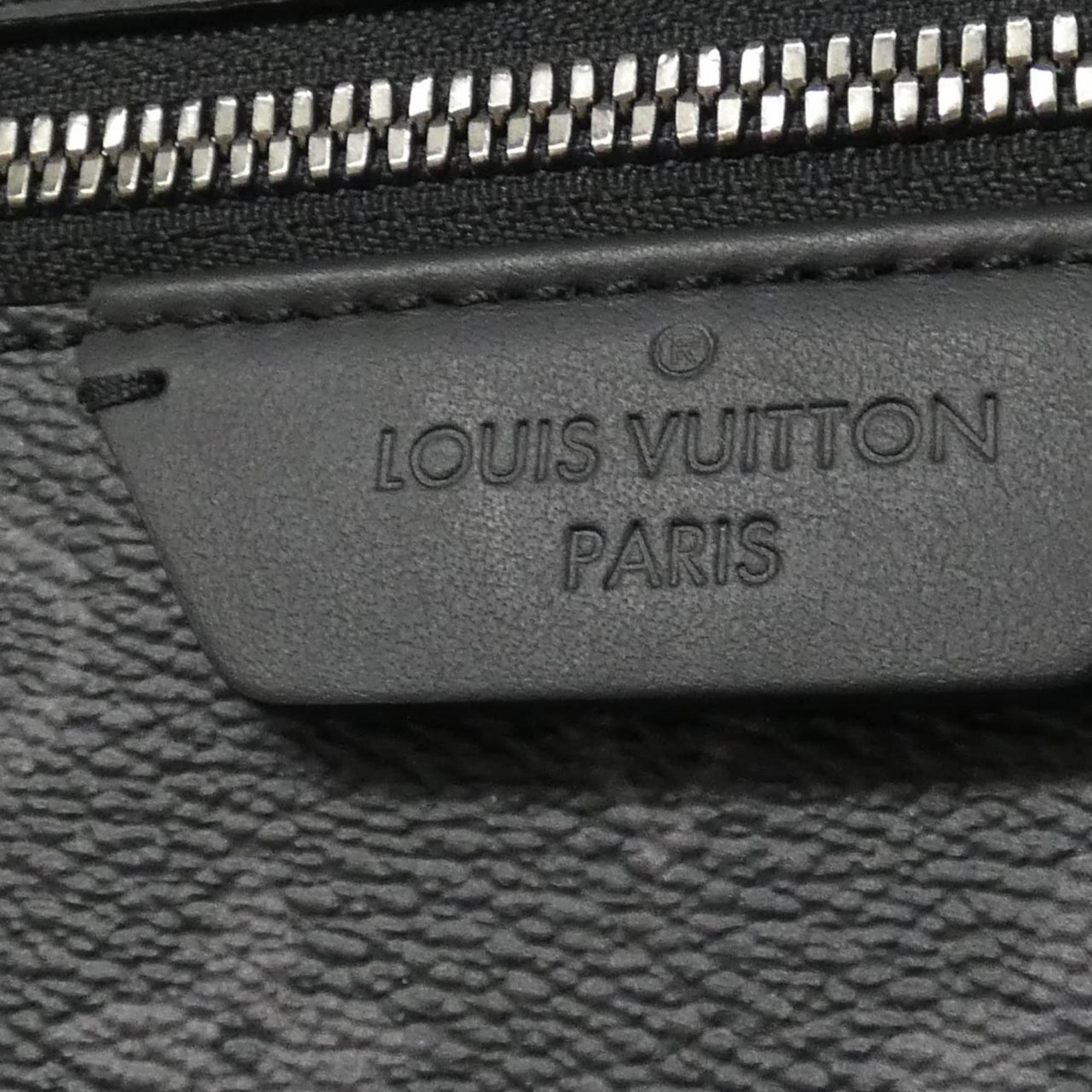 Louis Vuitton Black Coated Canvas Backpack (Pre-Owned)
