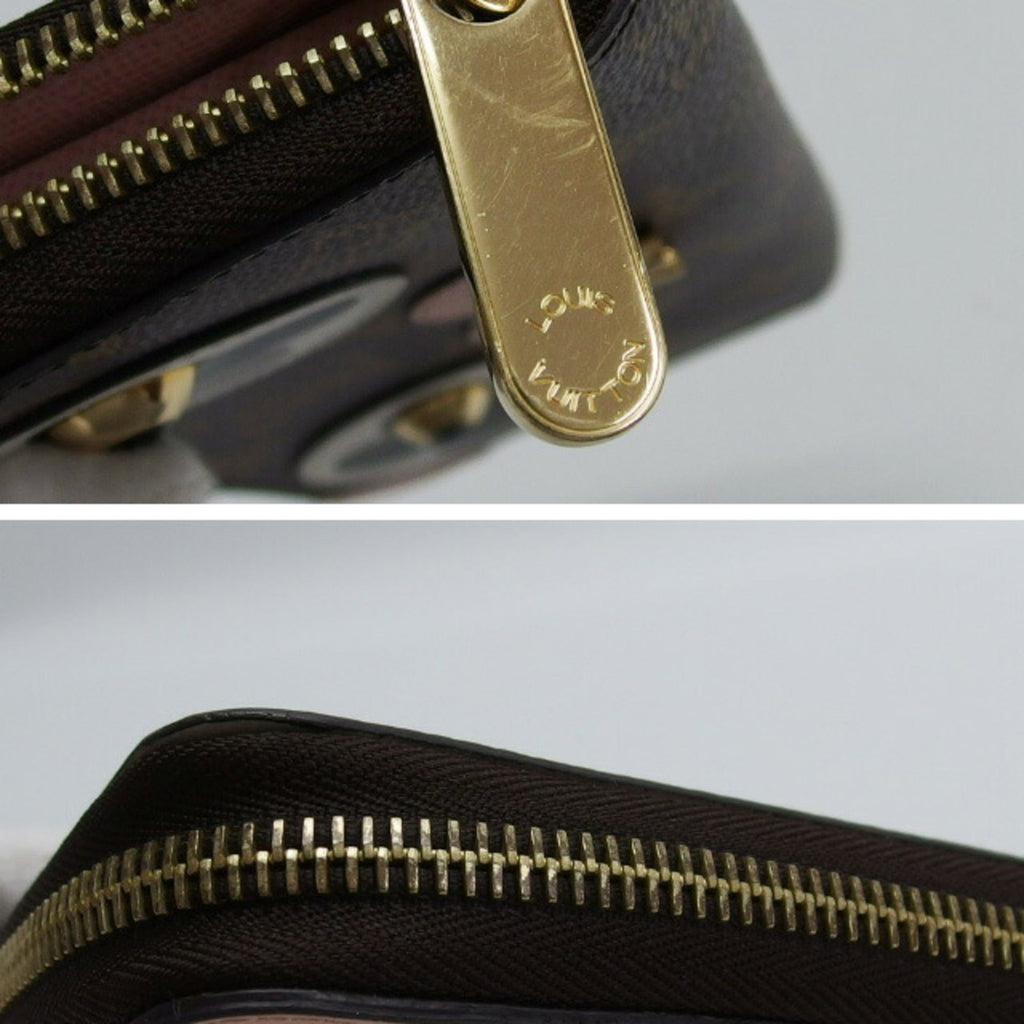 Louis Vuitton Black Rose Ballerine White Monogram Canvas Leather Metal Long Wallet (Bi-Fold) (Pre-Owned)