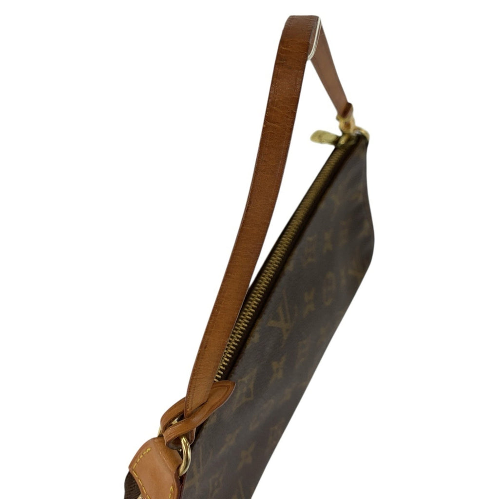 Louis Vuitton Brown Pvc Leather Handbag Pochette Pouch (Pre-Owned)