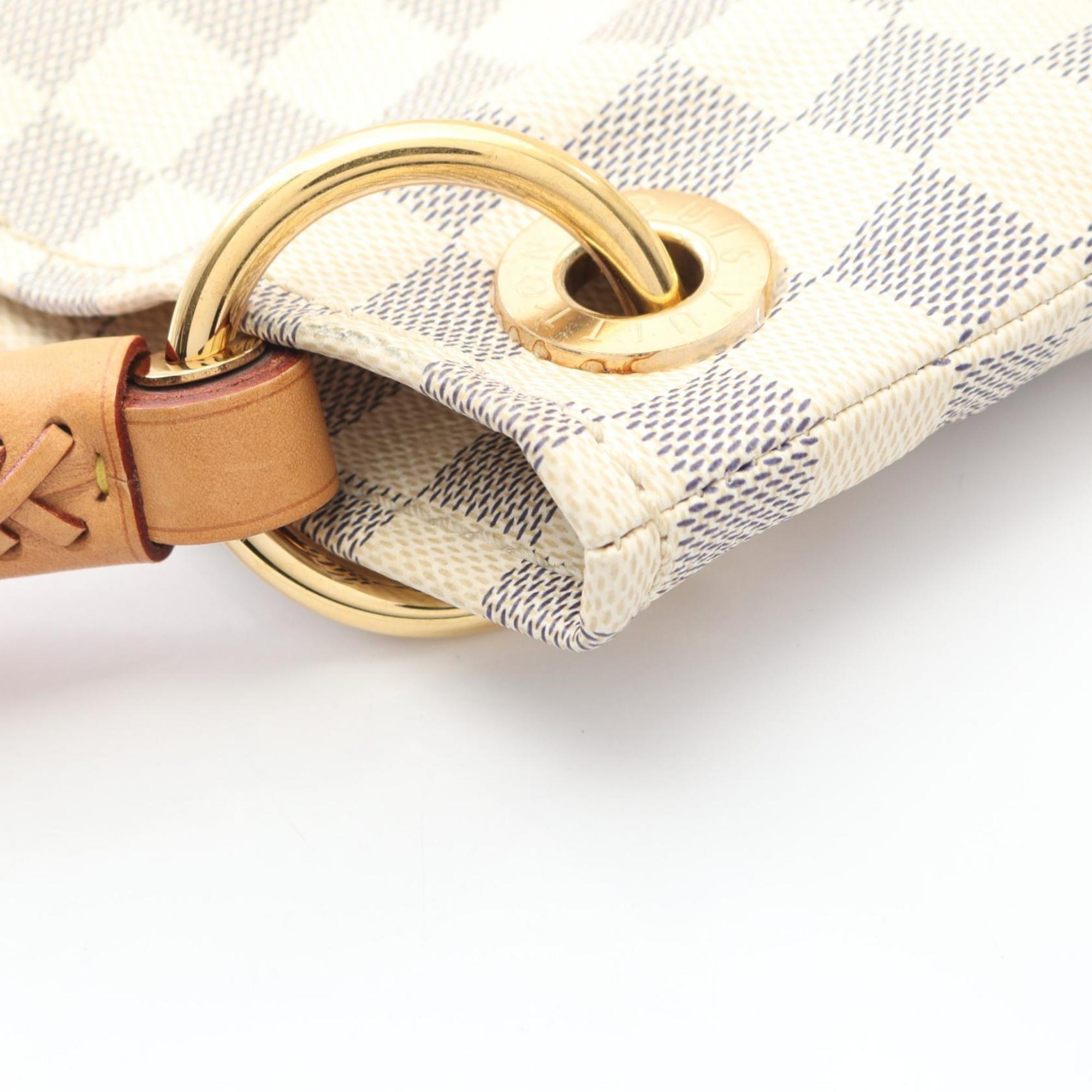 Louis Vuitton White Coated Canvas Leather Shoulder Bag (Pre-Owned)