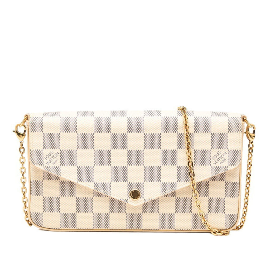 Louis Vuitton White Pvc Leather Pochette Shoulder Bag (Pre-Owned)