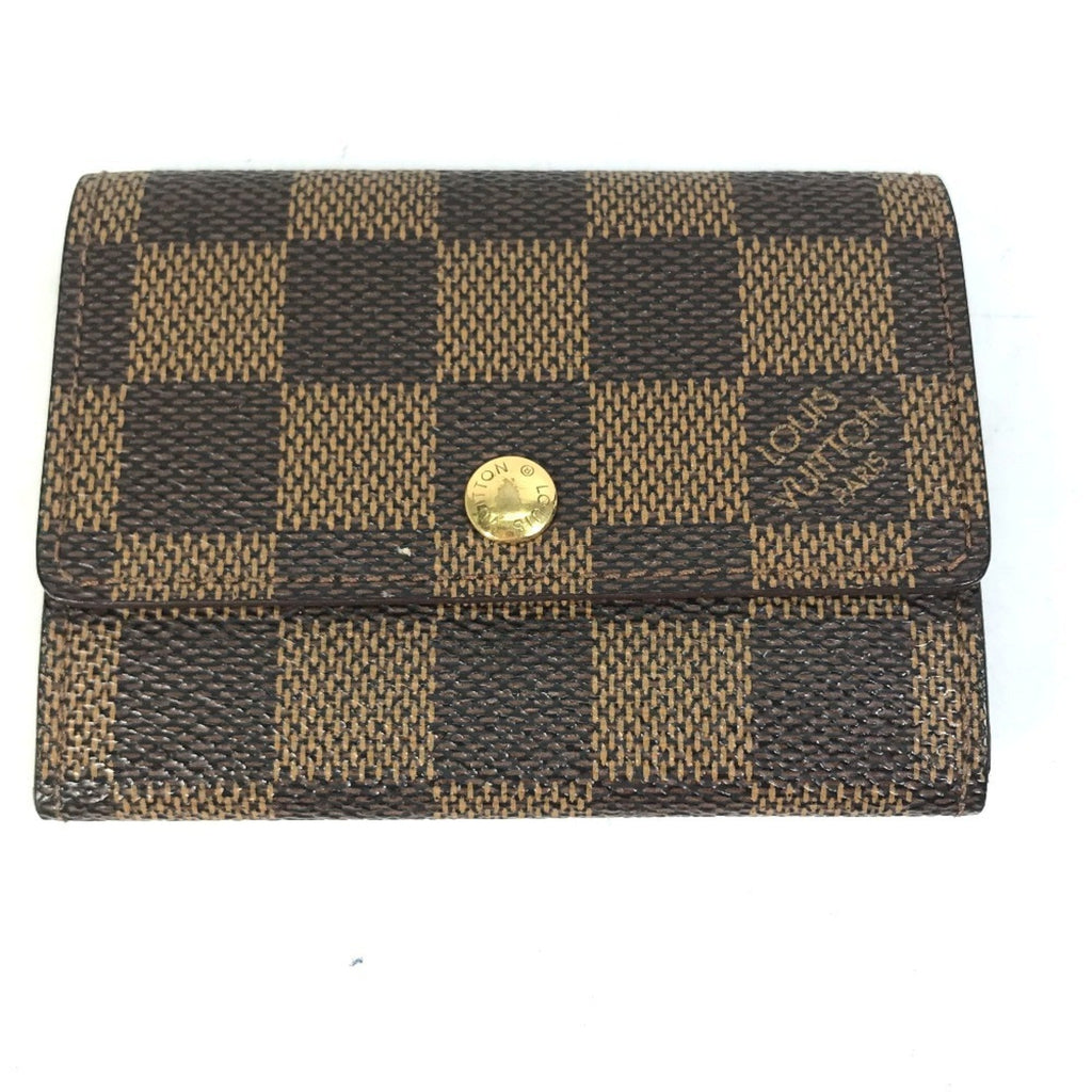 Louis Vuitton Brown Damier Canvas Ebene Damier Canvas Coin Purse/Coin Case (Pre-Owned)