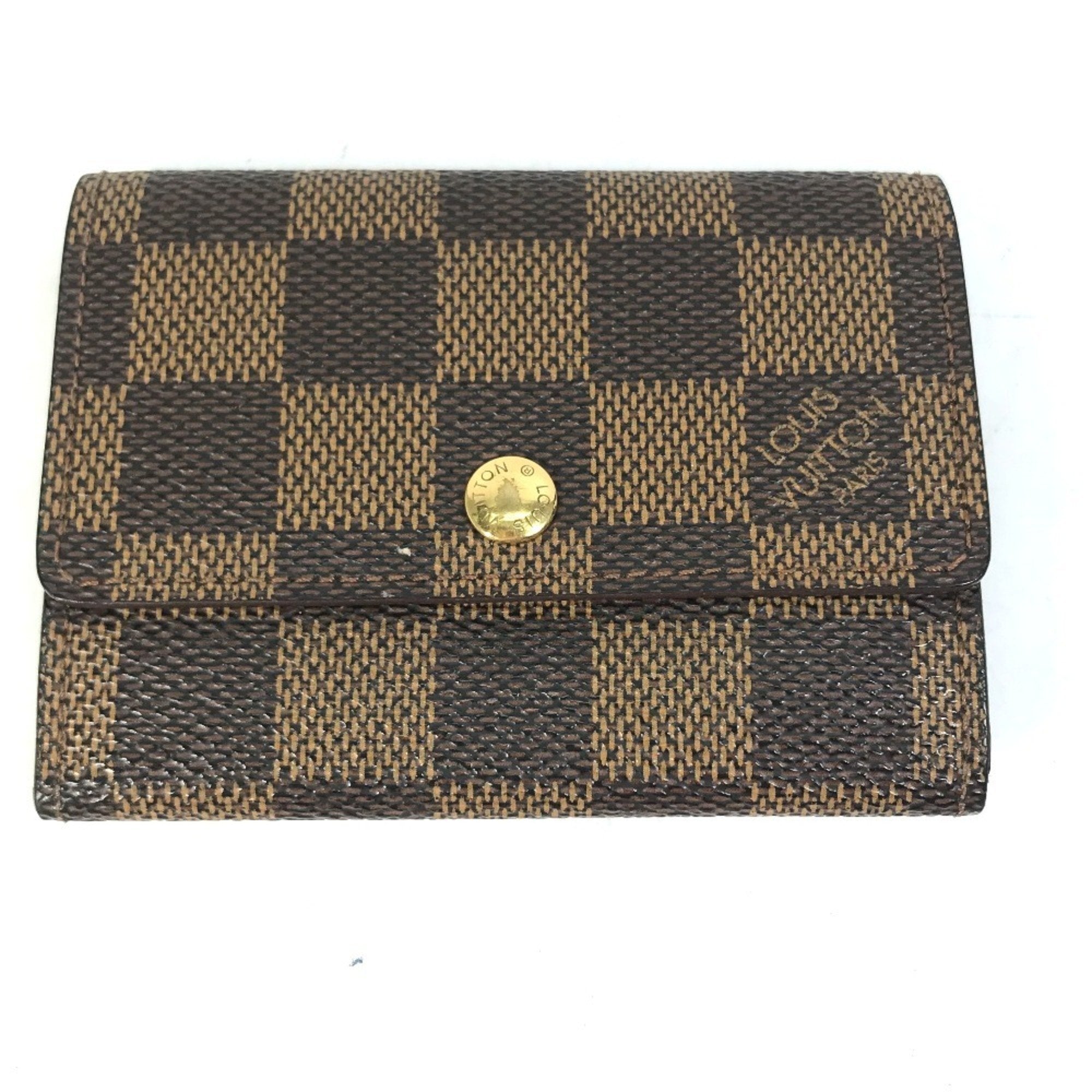 Louis Vuitton Brown Damier Canvas Ebene Damier Canvas Coin Purse/Coin Case (Pre-Owned)