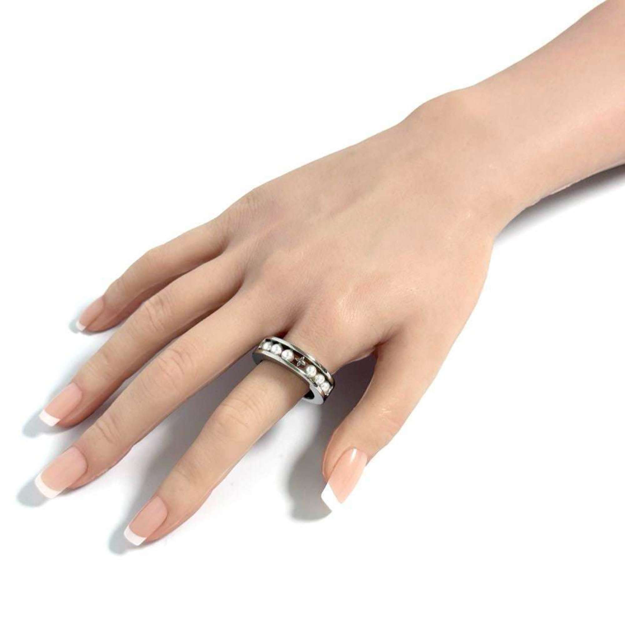 Louis Vuitton Silver 925 Band Ring (Pre-Owned)