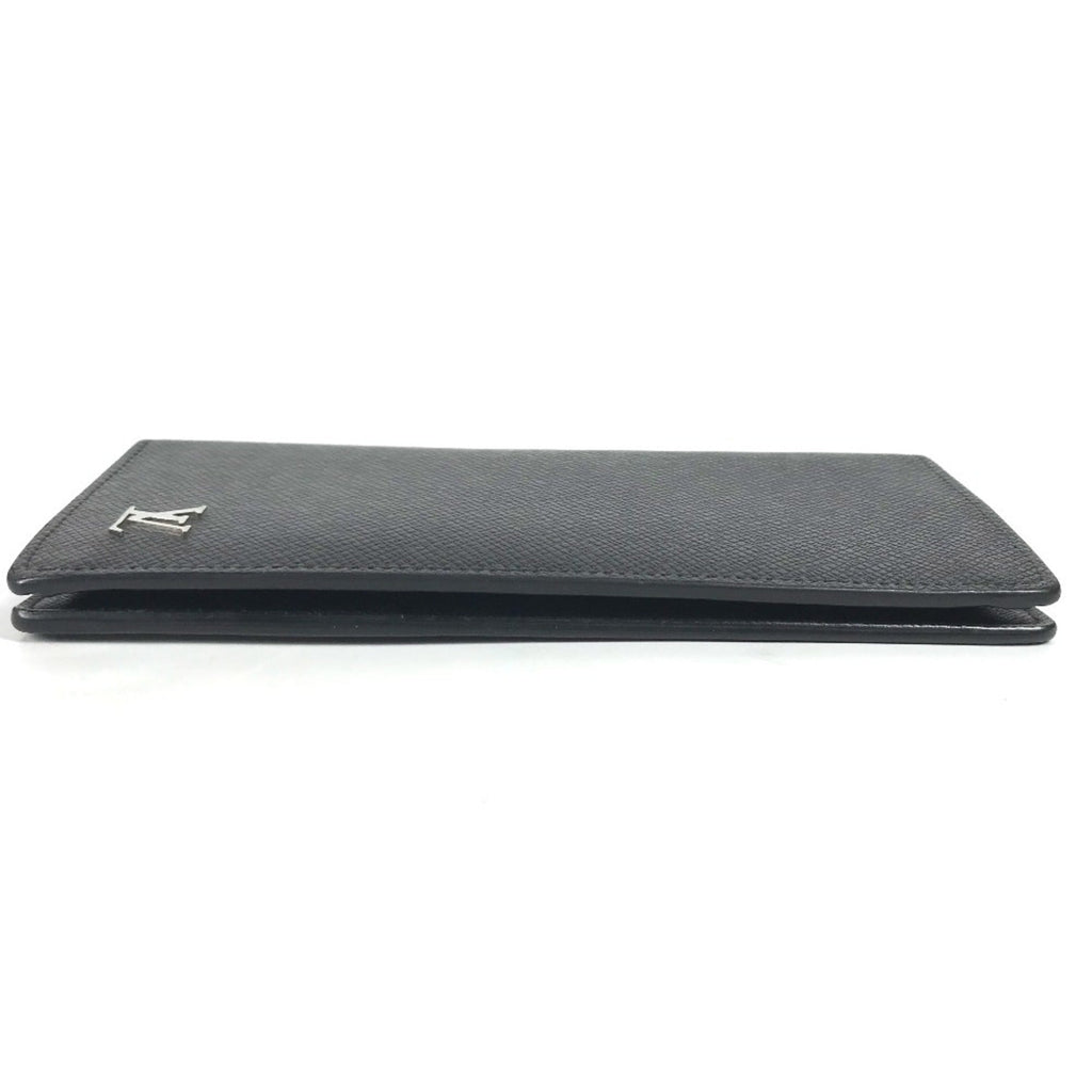 Louis Vuitton Taiga Ardoise Black Taiga Leather Long Wallet (Bi-Fold) (Pre-Owned)