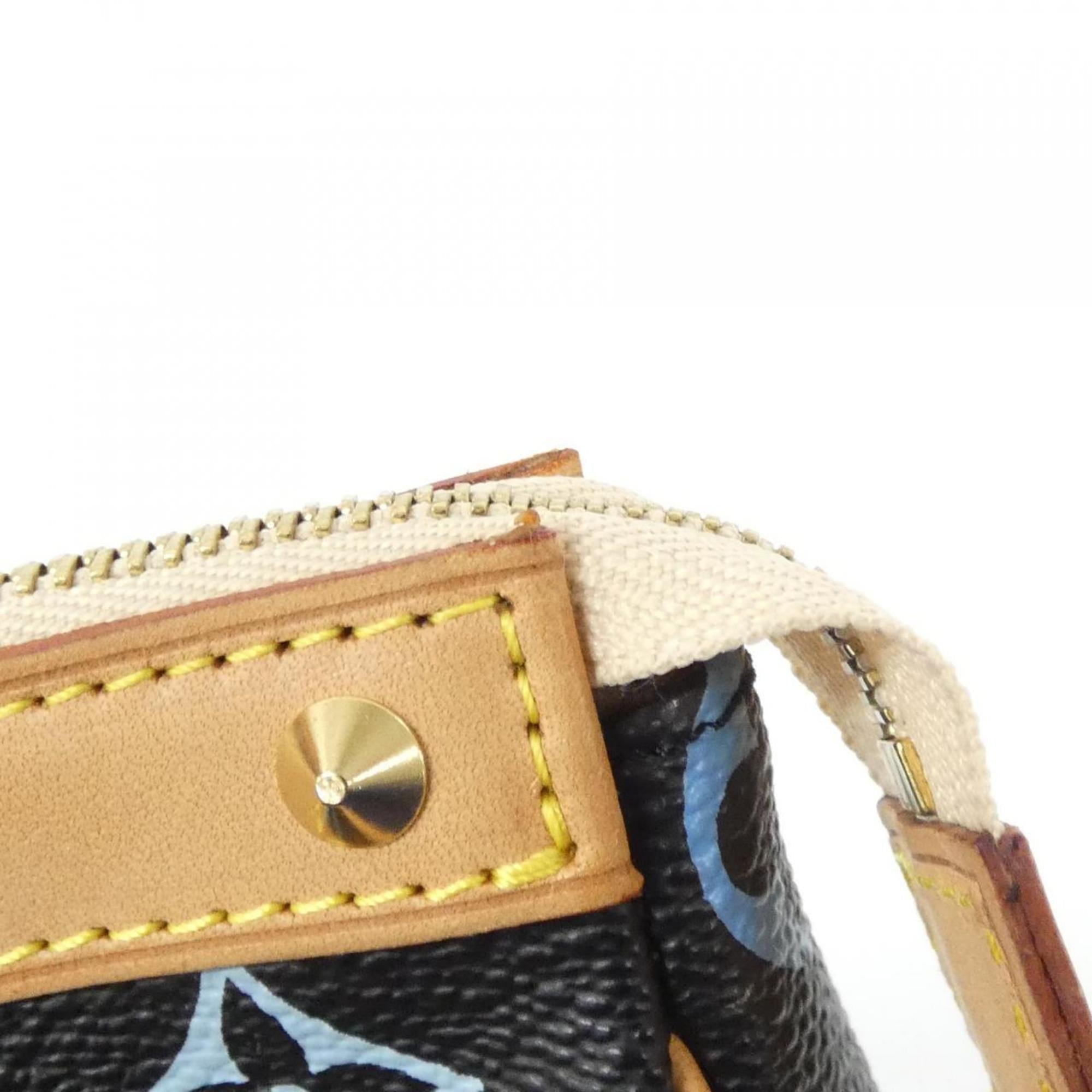 Louis Vuitton Black Multi-Color Coated Canvas Pochette Pouch (Pre-Owned)