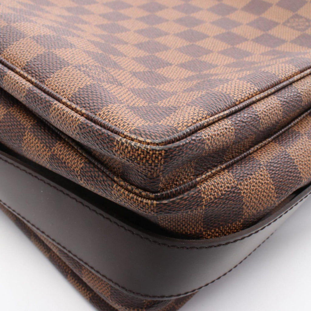 Louis Vuitton Brown Damier Canvas Ebene Coated Canvas Leather Shoulder Bag (Pre-Owned)