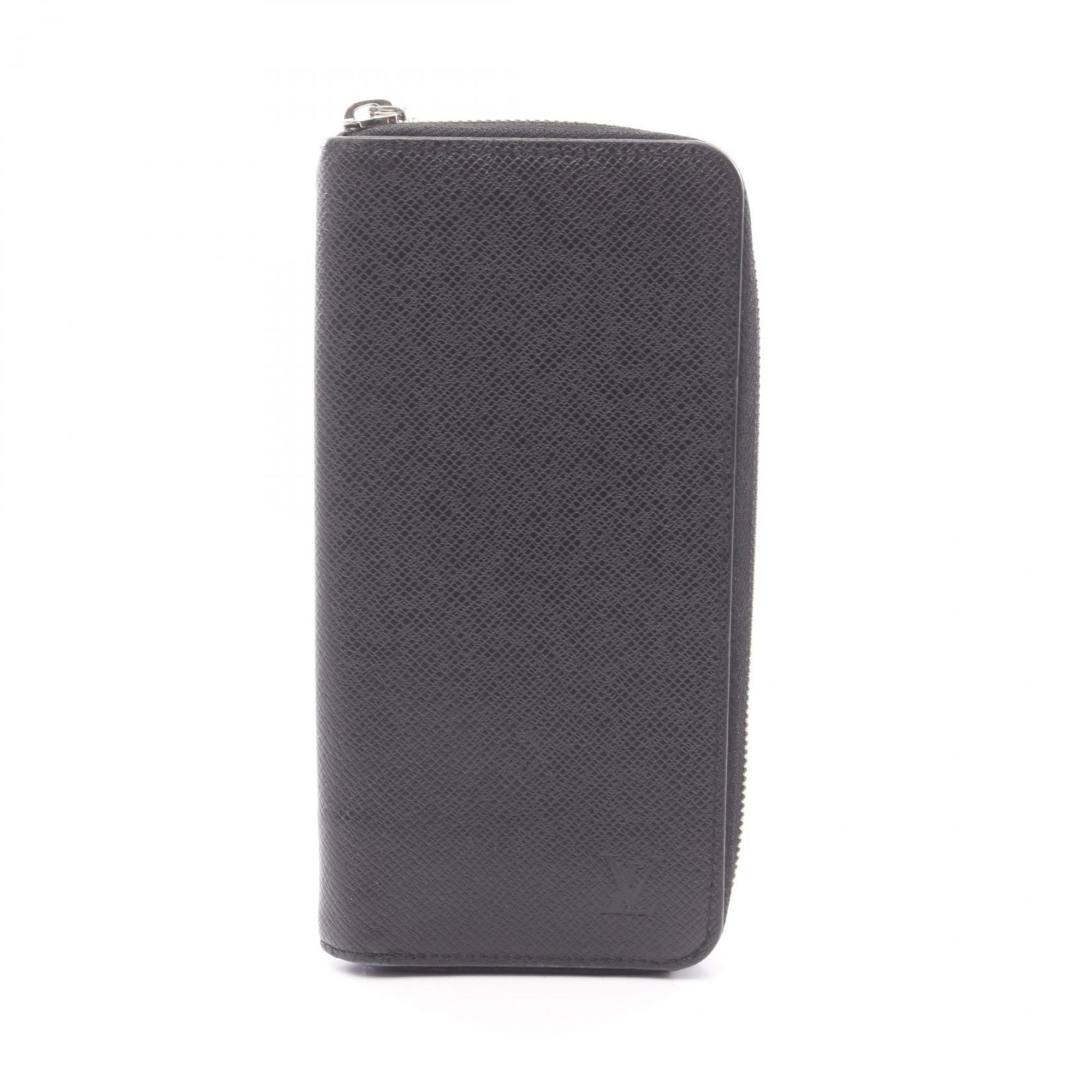 Louis Vuitton Taiga Black Taiga Leather Long Wallet (Bi-Fold) (Pre-Owned)