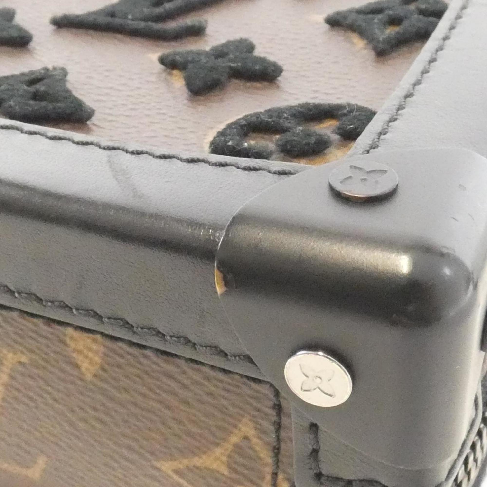Louis Vuitton Black Marron Coated Canvas Shoulder Bag (Pre-Owned)