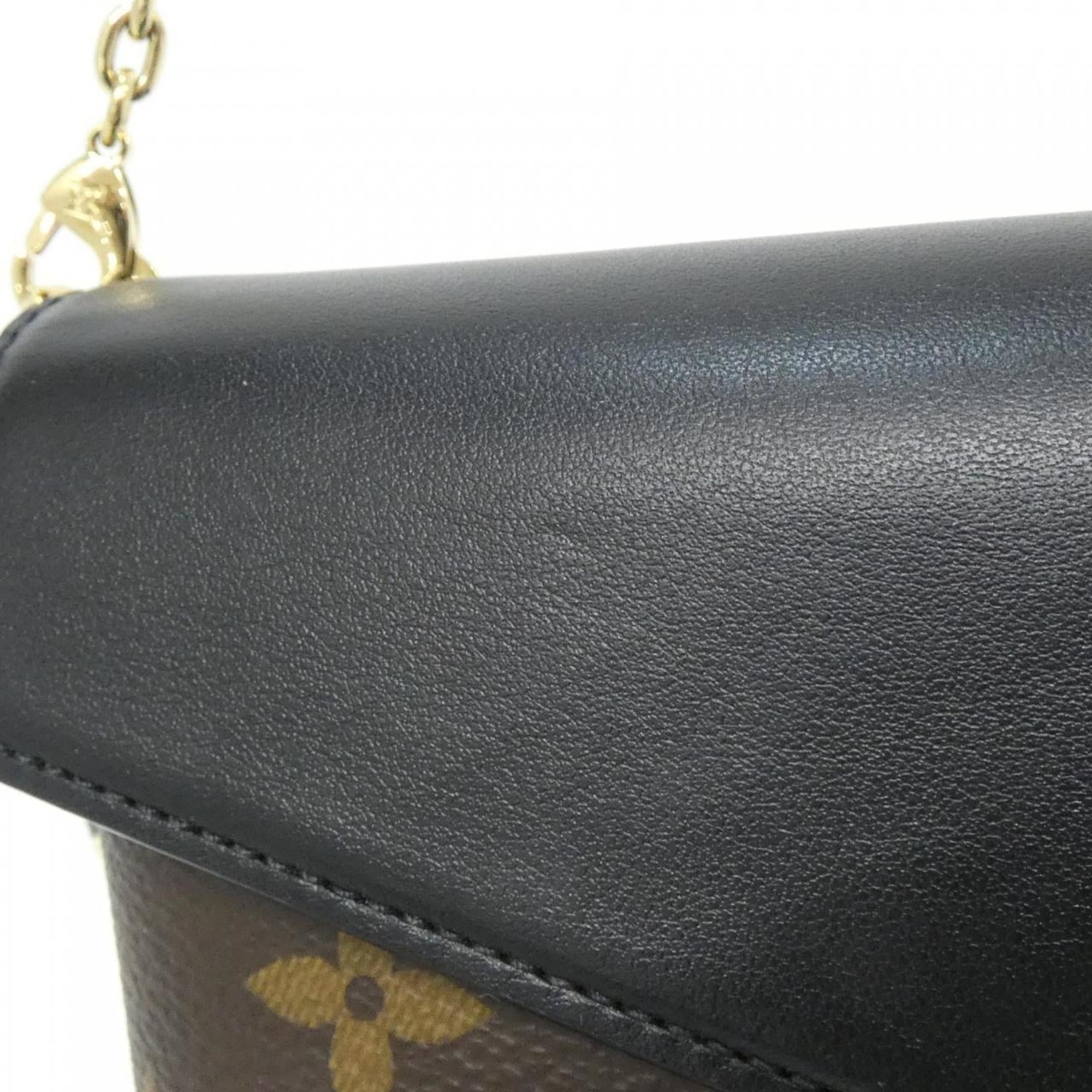 Louis Vuitton Brown Coated Canvas Leather Shoulder Bag (Pre-Owned)