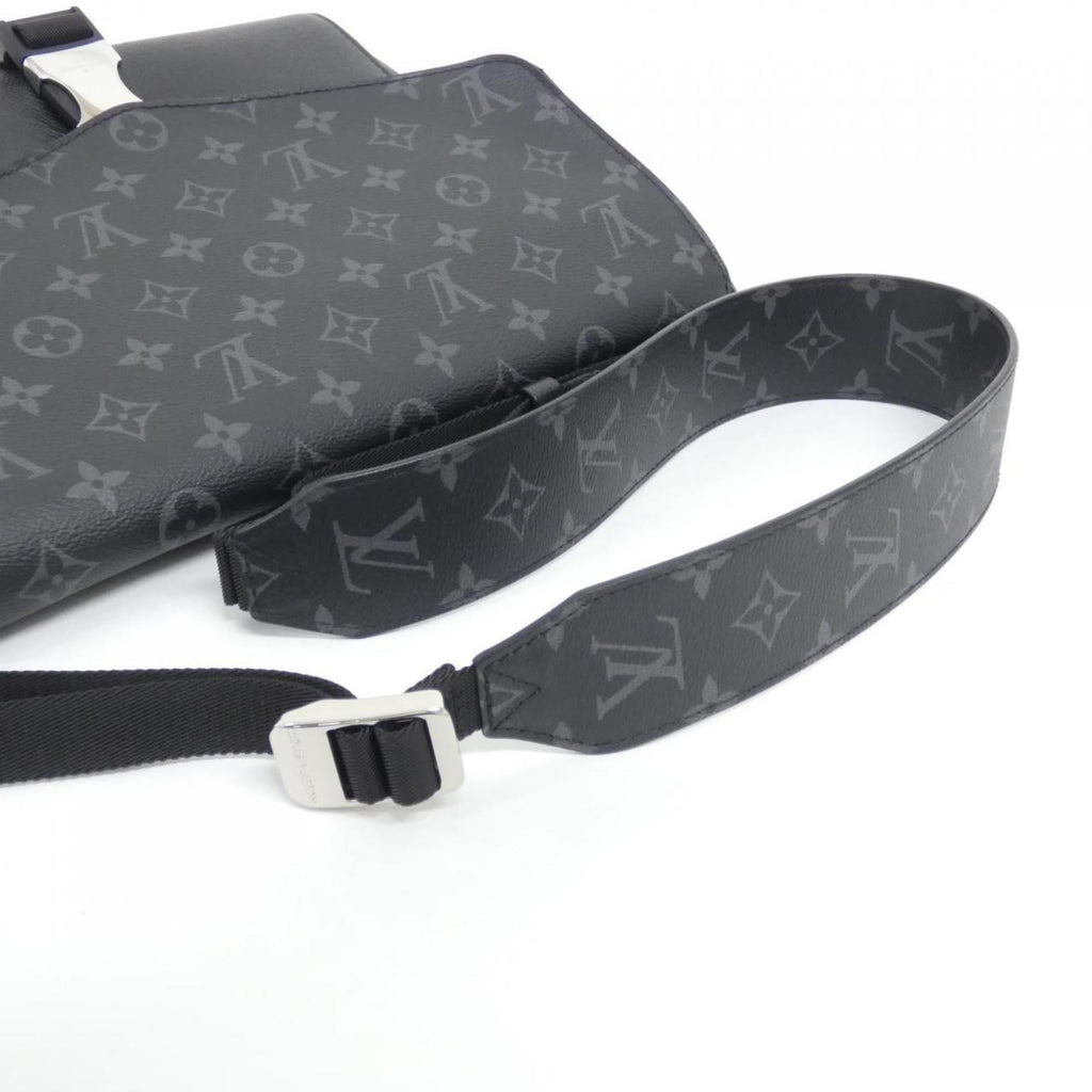 Louis Vuitton Black Coated Canvas Leather Shoulder Bag (Pre-Owned)