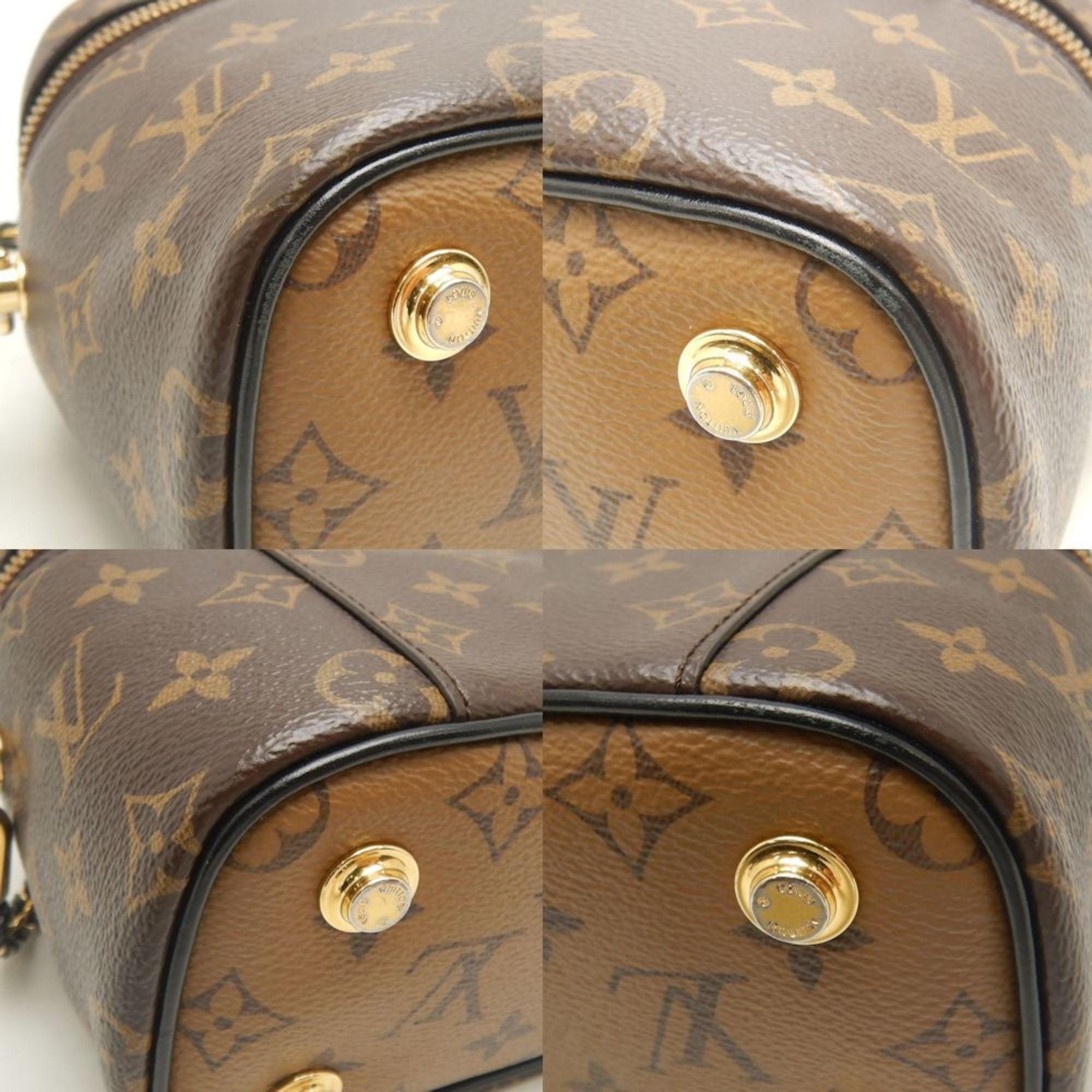 Louis Vuitton Brown Pvc Shoulder Bag Vanity Bag (Pre-Owned)