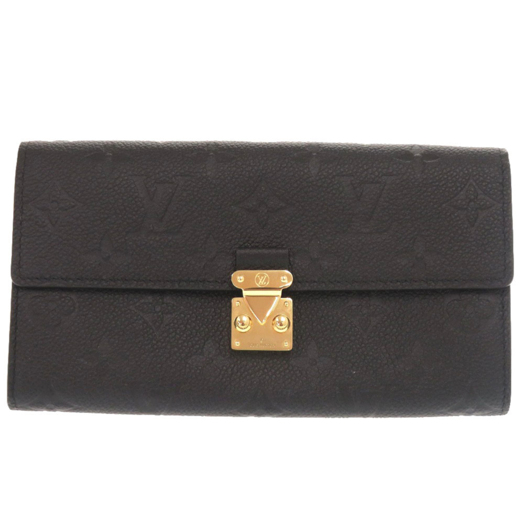 Louis Vuitton Monogram Empreinte Black Noir Monogram Empreinte Long Wallet (Bi-Fold) (Pre-Owned)