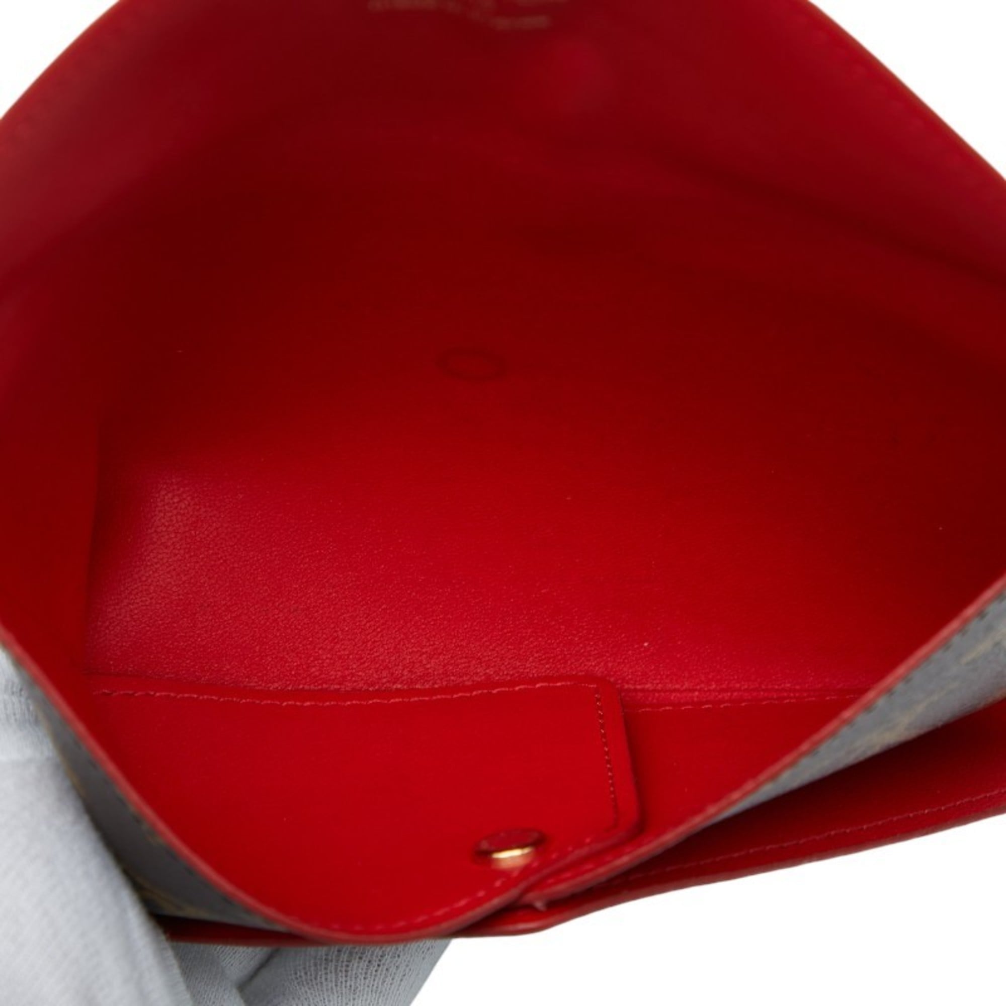 Louis Vuitton Monogram Brown Red Color Pvc Leather Pochette (Pre-Owned)
