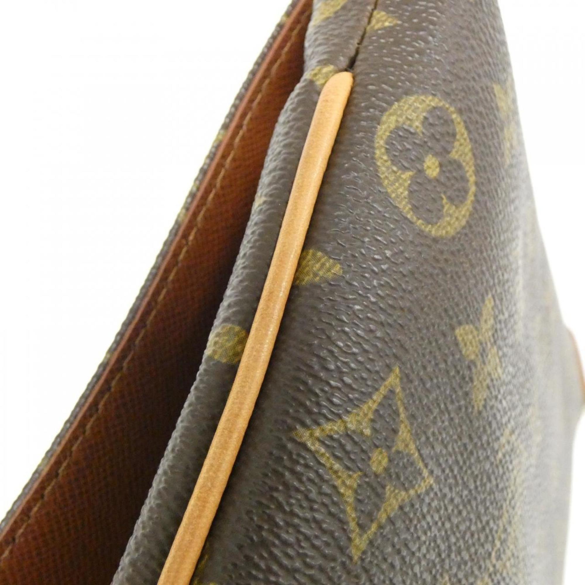 Louis Vuitton Monogram Marron Coated Canvas Shoulder Bag (Pre-Owned)