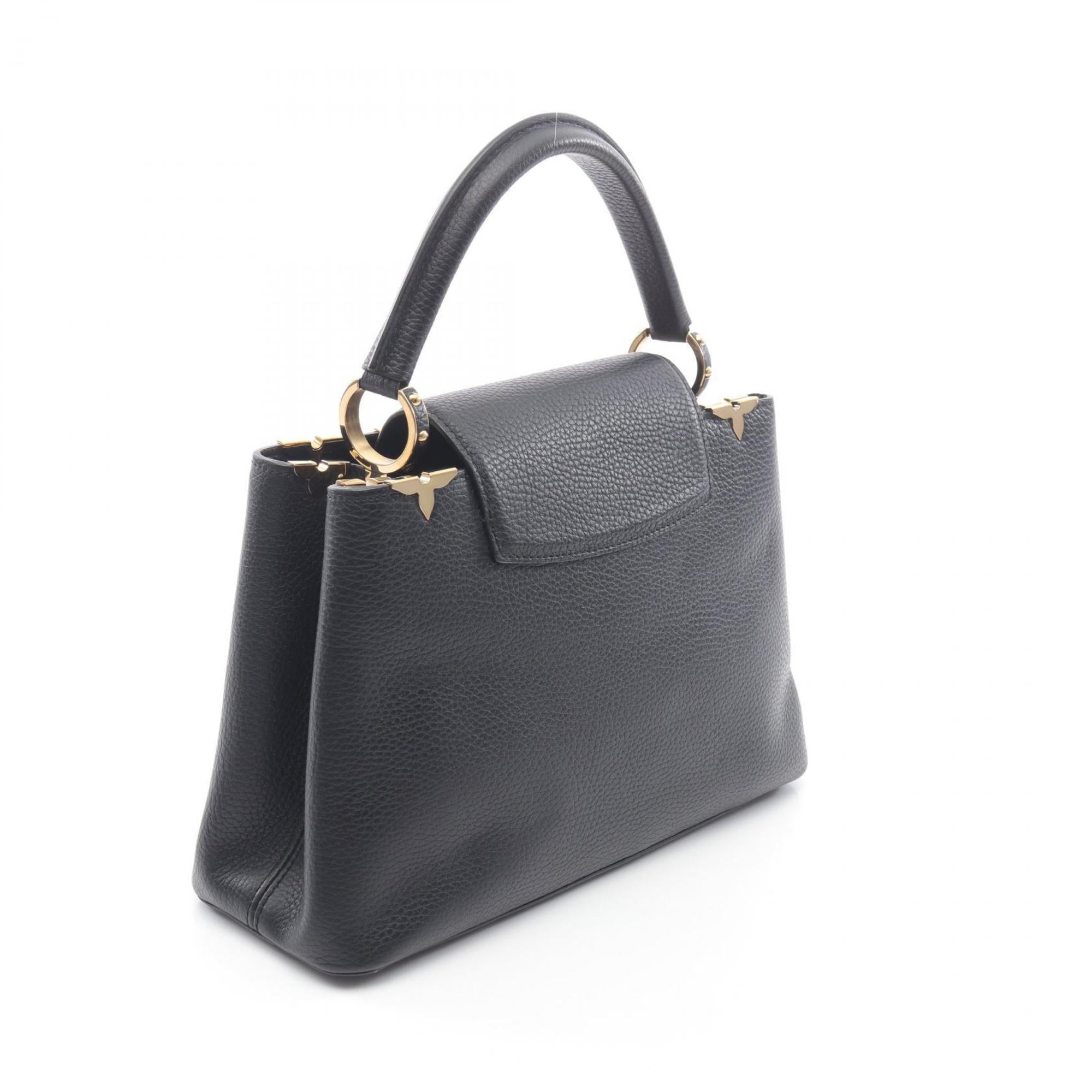 Louis Vuitton Black Leather Handbag (Pre-Owned)