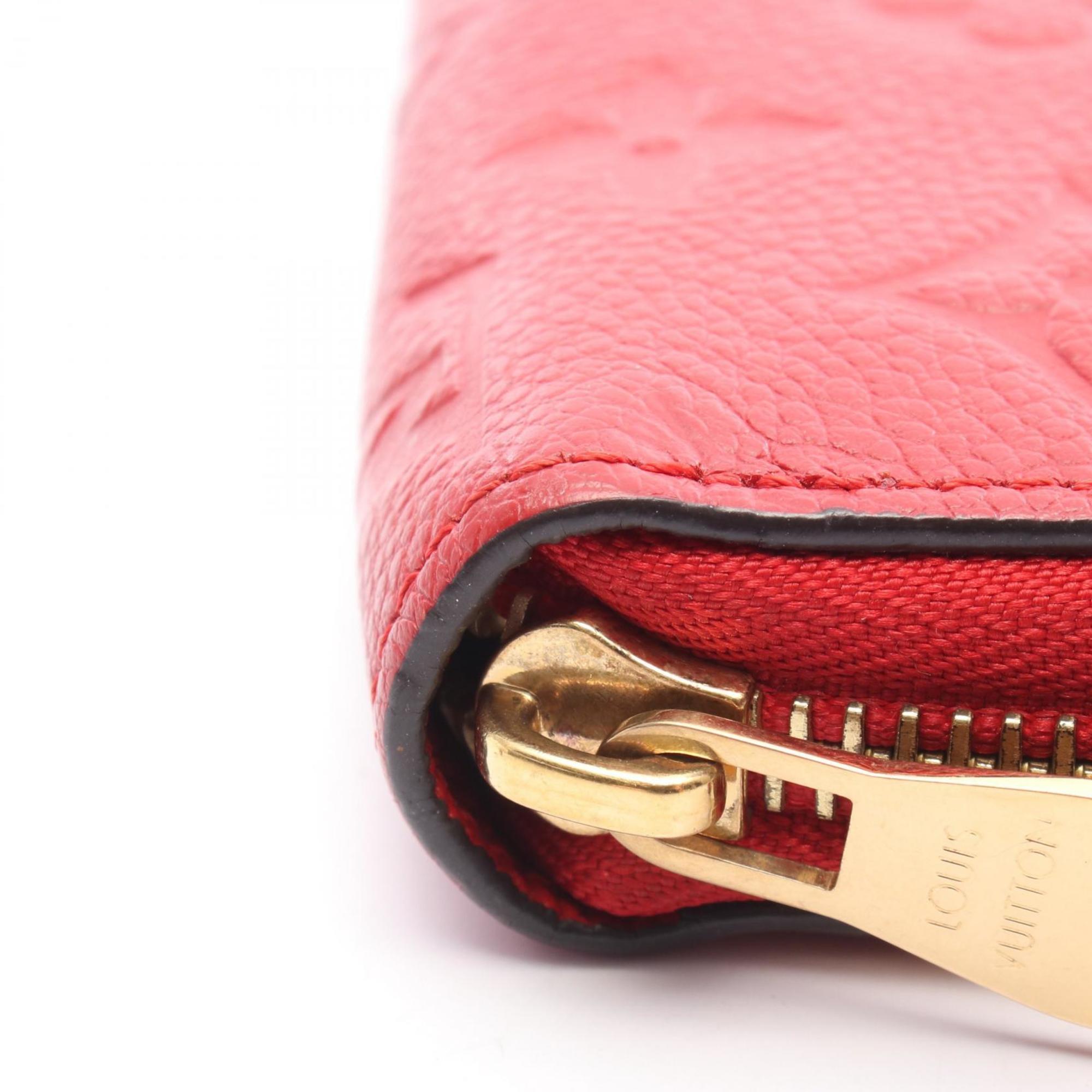 Louis Vuitton Red Color Sacrlet Monogram Empreinte Long Wallet (Bi-Fold) (Pre-Owned)