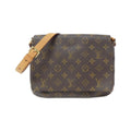 Louis Vuitton Marron Coated Canvas Shoulder Bag (Pre-Owned)