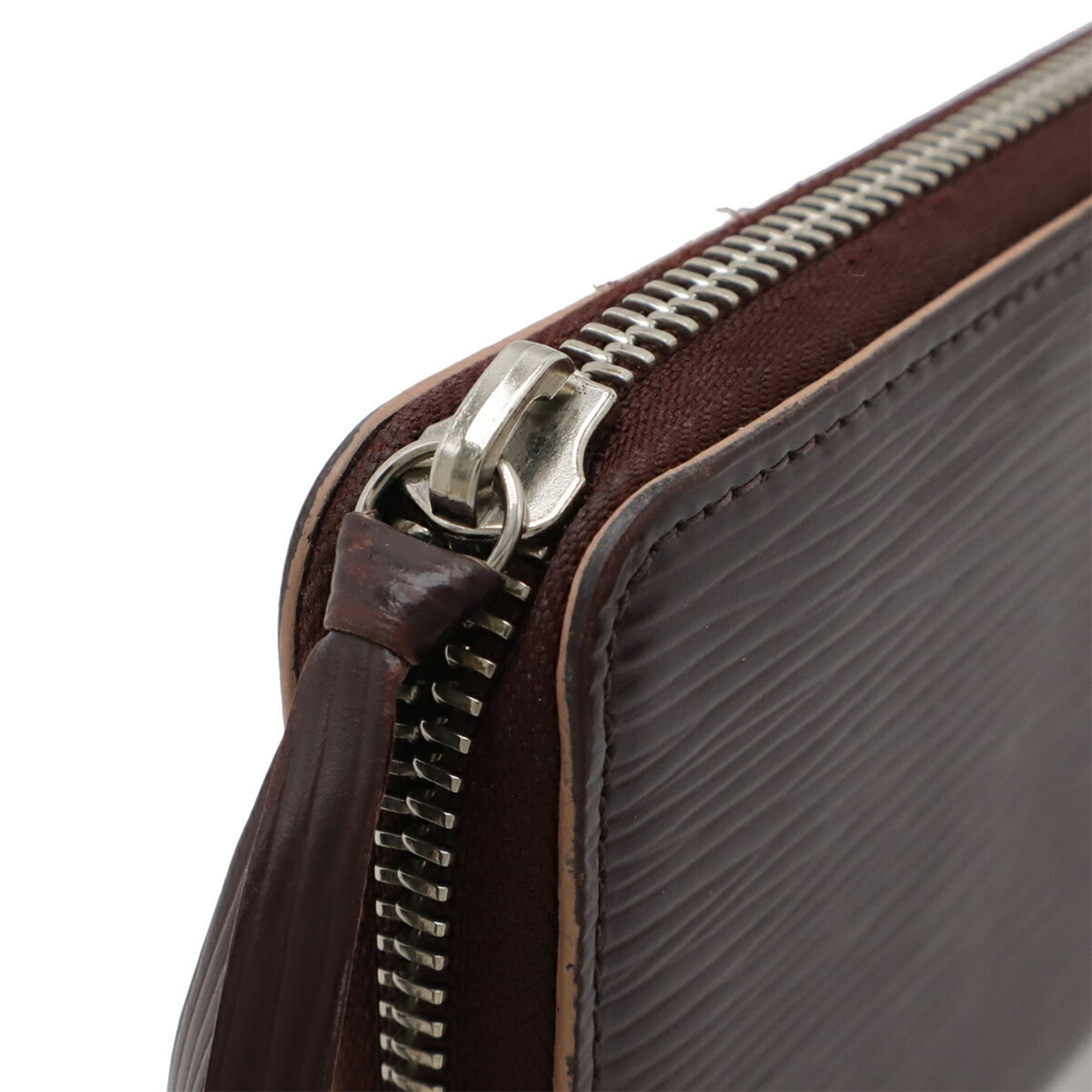 Louis Vuitton Epi Burgundy Epi Leather Long Wallet (Bi-Fold) (Pre-Owned)