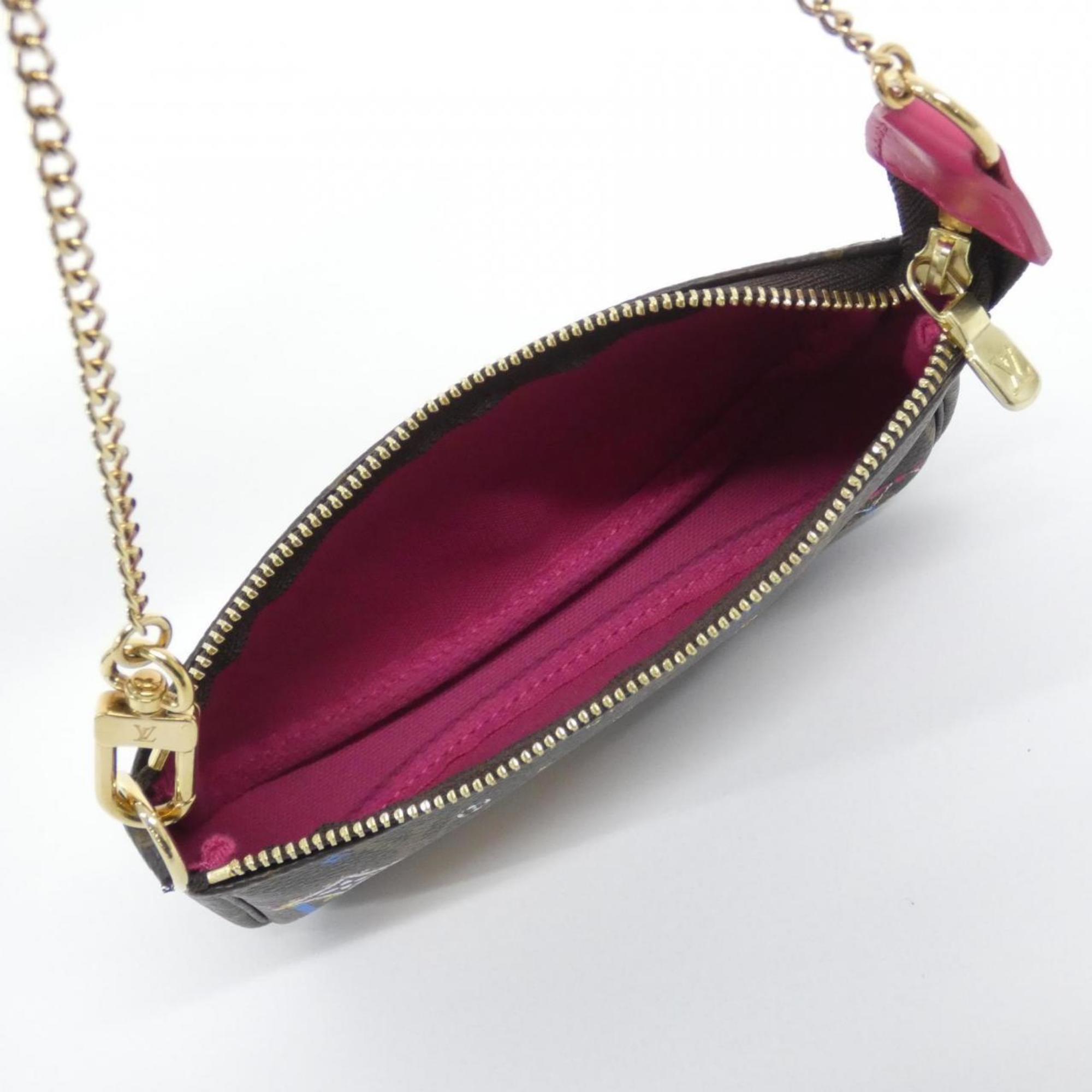 Louis Vuitton Marron Coated Canvas Pochette Pouch (Pre-Owned)