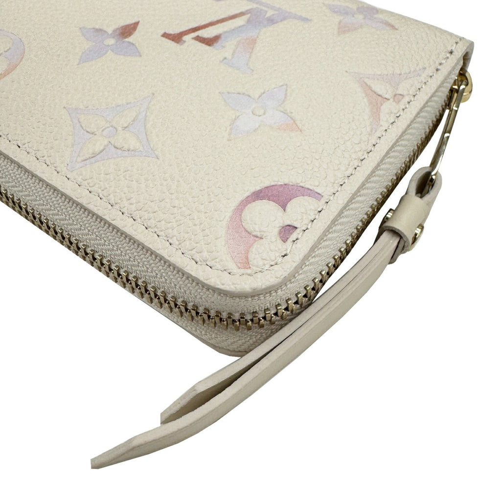 Louis Vuitton Beige Leather Long Wallet (Bi-Fold) (Pre-Owned)