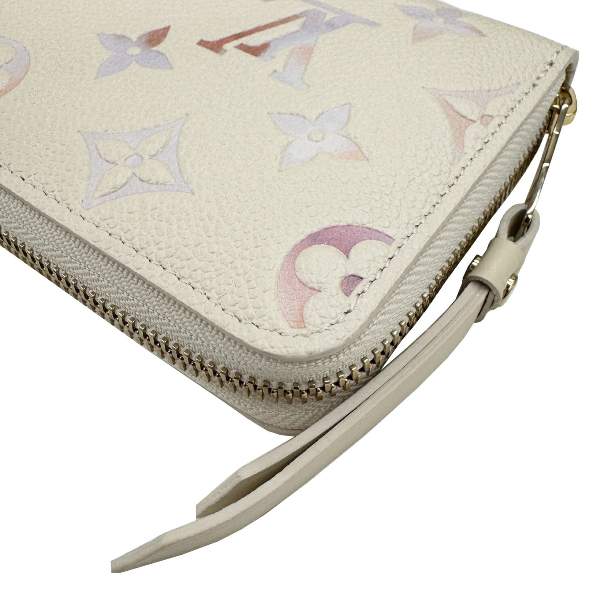 Louis Vuitton Beige Leather Long Wallet (Bi-Fold) (Pre-Owned)
