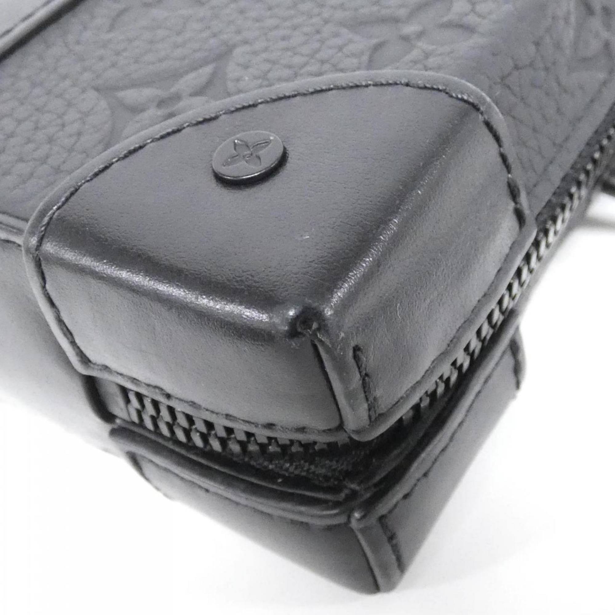 Louis Vuitton Black Leather Shoulder Bag (Pre-Owned)