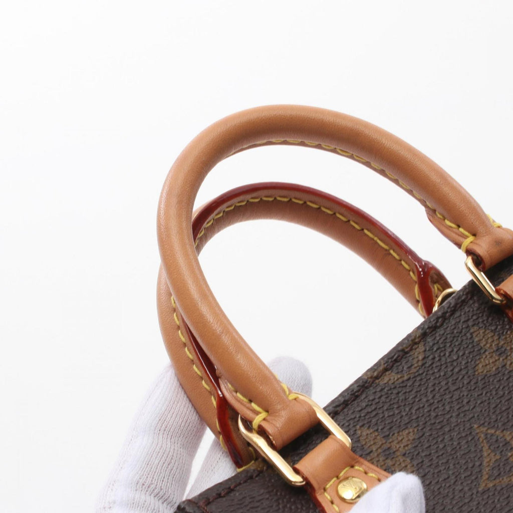 Louis Vuitton Brown Pvc Coated Canvas Leather Handbag (Pre-Owned)