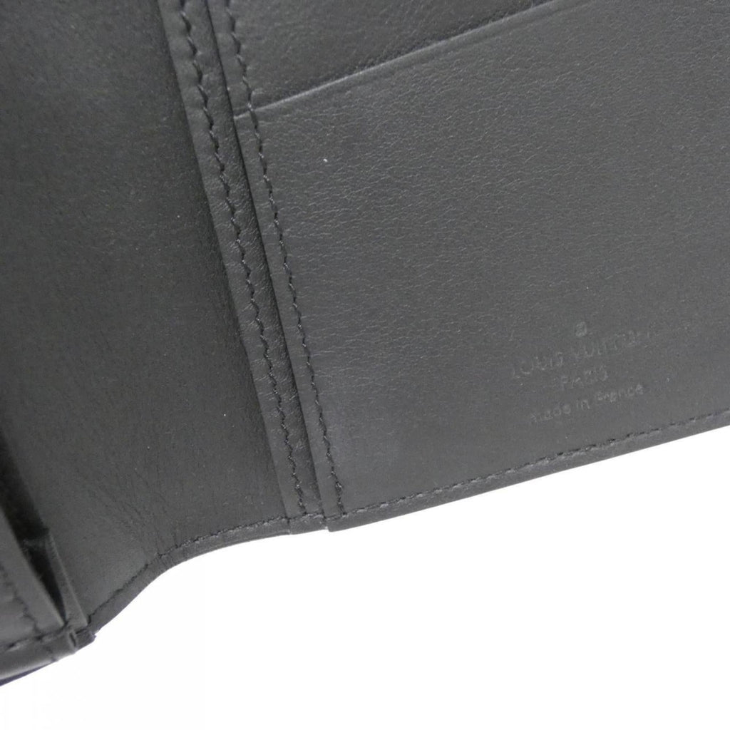 Louis Vuitton Black Leather Long Wallet (Bi-Fold) (Pre-Owned)